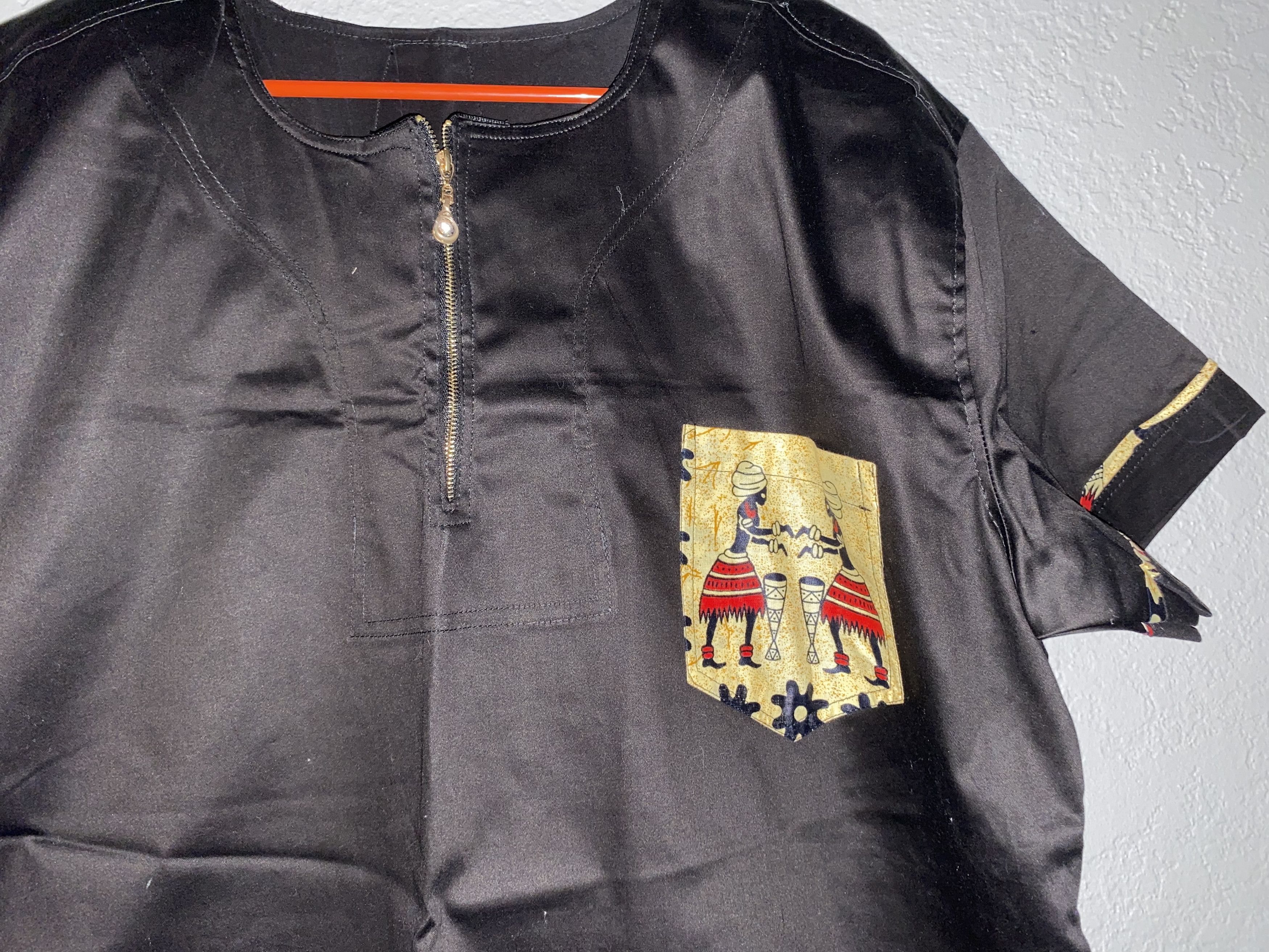 Handmade × Homemade Hand home made African Motif design t shirt Africa ghana ppl Size US XXL / EU 58 / 5 - 2 Thumbnail