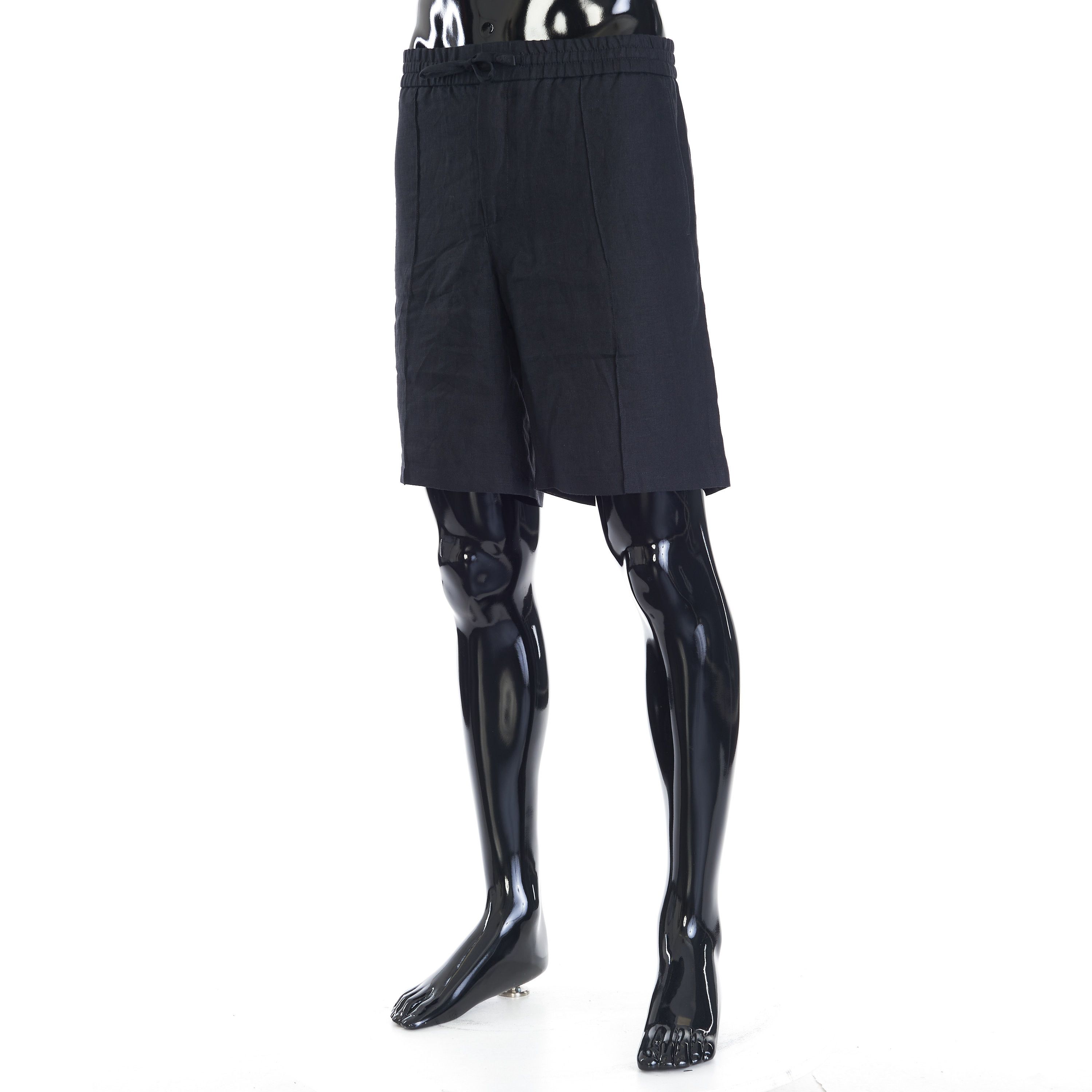 Brioni Black Sidney Bermuda Trousers Shorts - Linen Size US 38 / EU 54 - 2 Thumbnail