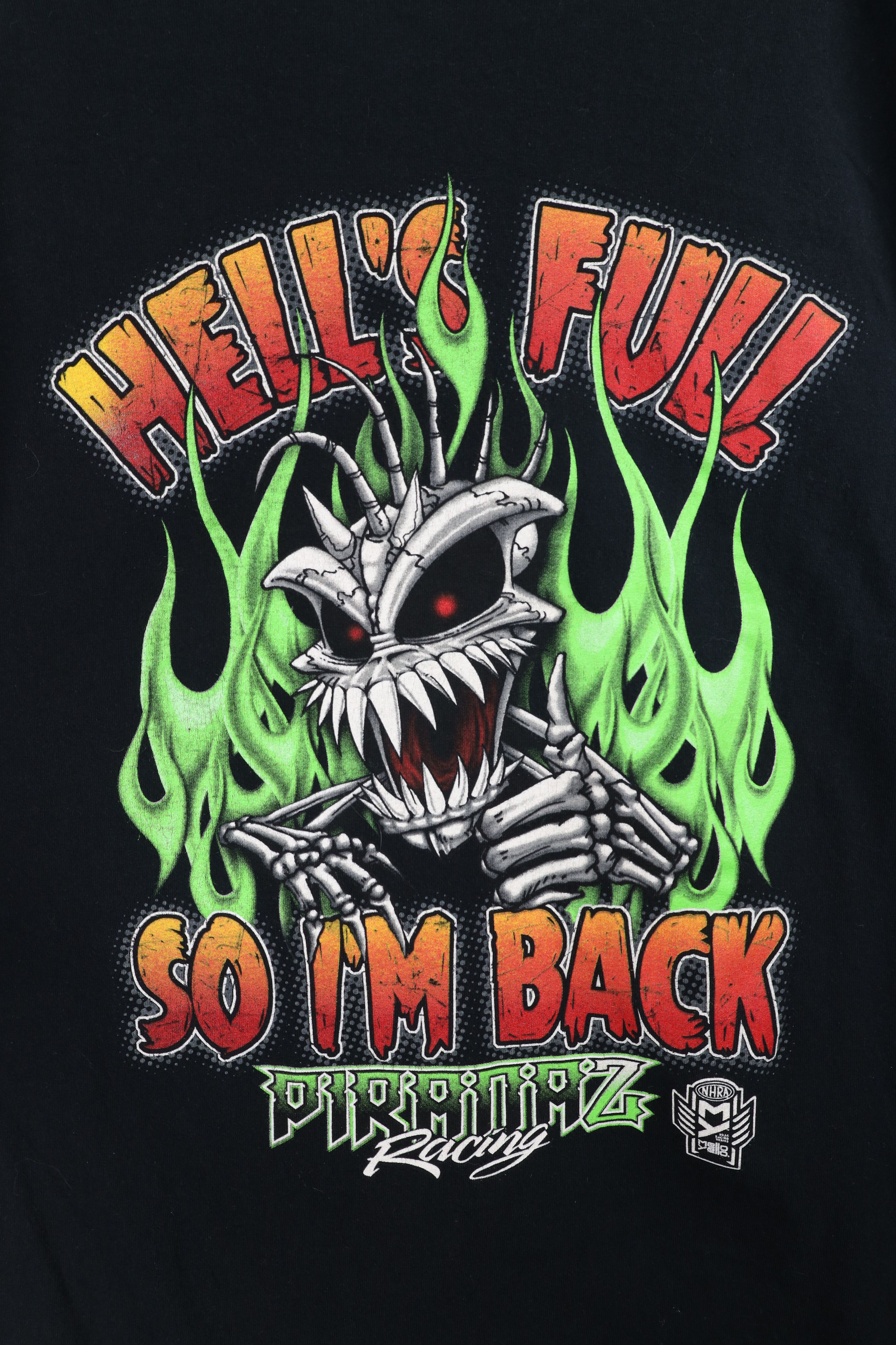 Vintage Y2K Streetwear Full I'm Back Piranaz Racing Fire T-Shirt Size US XXL / EU 58 / 5 - 12 Thumbnail