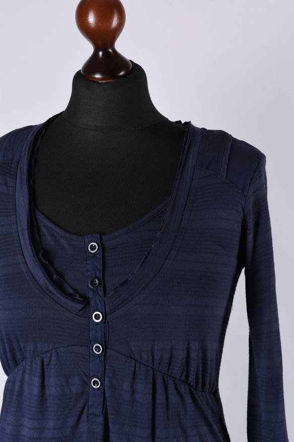 Desigual Women's Desigual Embellished Blue Long Sleeve Tunic Dress S Size S / US 4 / IT 40 - 2 Thumbnail