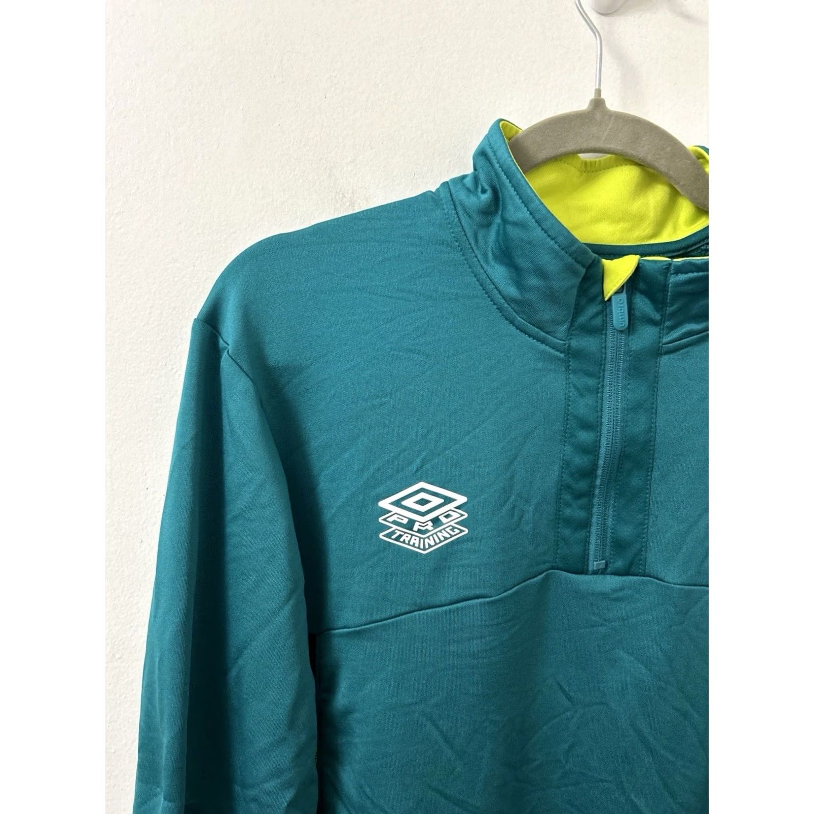 Umbro Umbro Ireland Pro Training Quarter-Zip Mens L Teal Neon FAI National Team Pullover Jacket Size US L / EU 52-54 / 3 - 5 Thumbnail