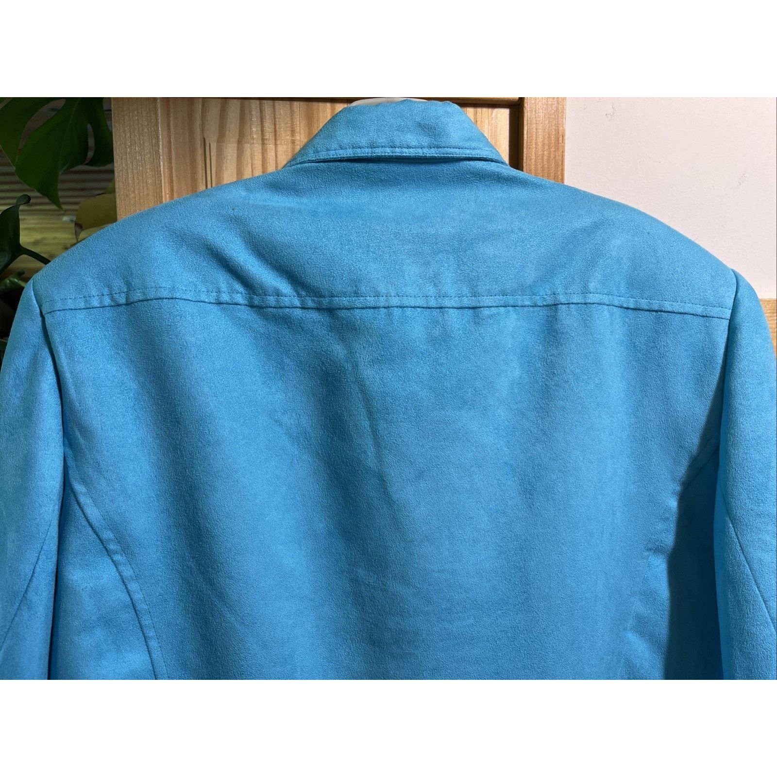 Evan Picone Evan Picone WOMEN’s Size 18 Full Zip Faux Suede Blue Jacket Size XXL / US 16-18 / IT 52-54 - 8 Thumbnail