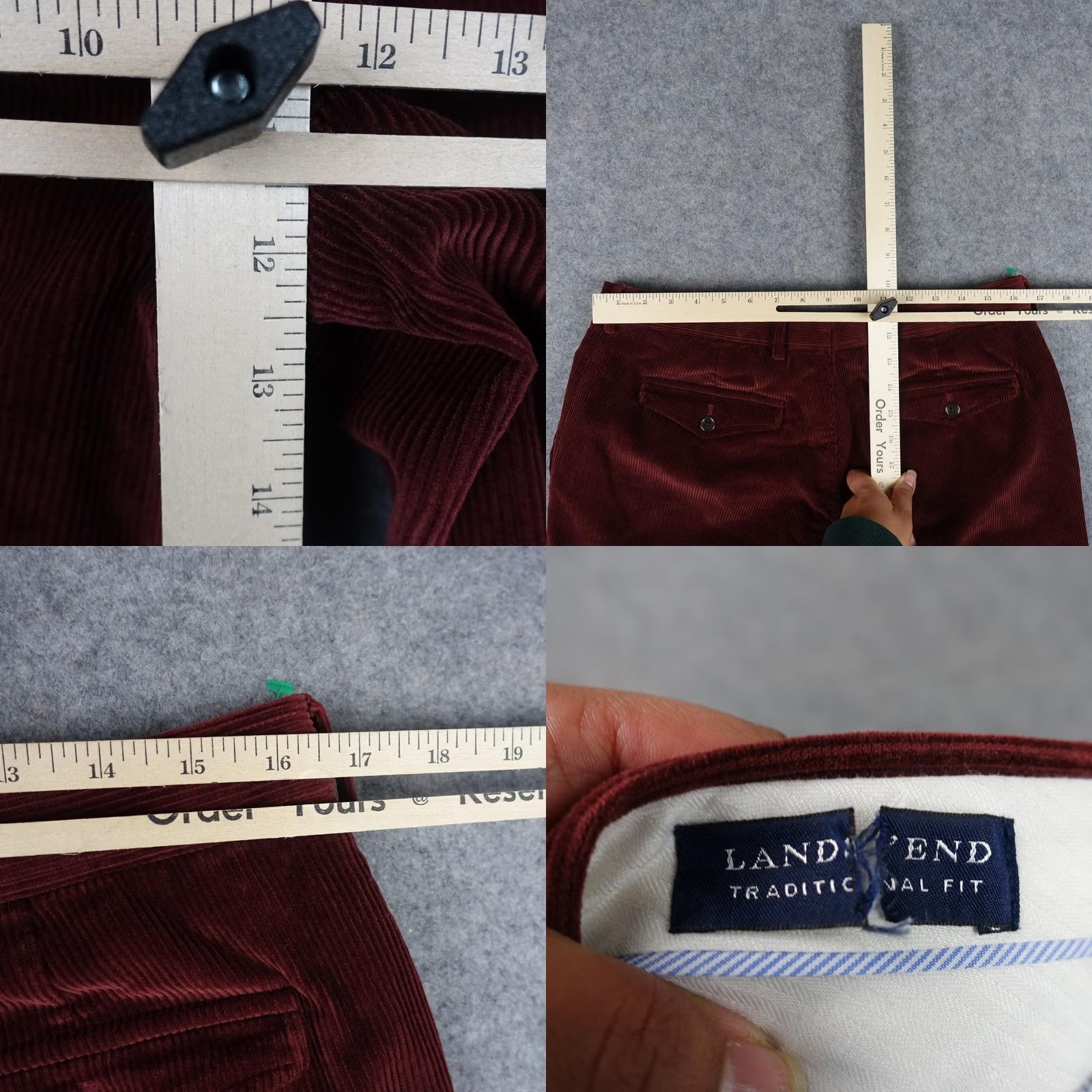 Lands' End Lands' End Pants Mens 34x28 Red Corduroy Traditional Fit Chino Casual VTG Size US 34 / EU 50 - 9 Thumbnail
