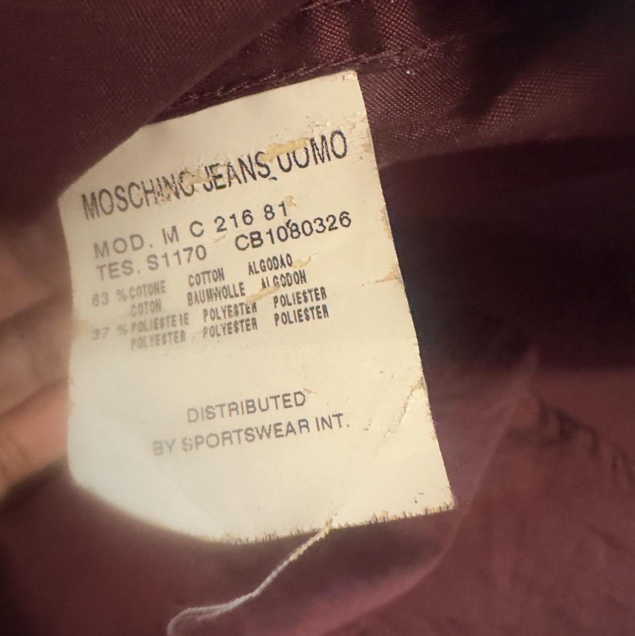 Moschino Vintage Moschino Satin Western Shirt in deep burgundy. Size US L / EU 52-54 / 3 - 7 Thumbnail