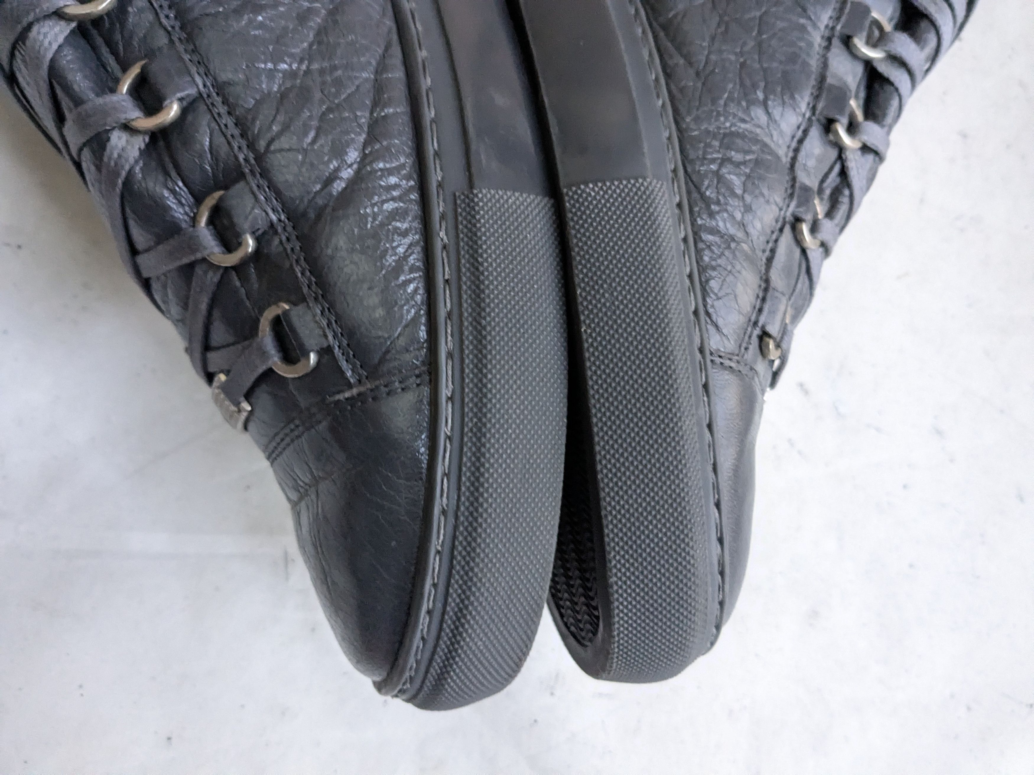 Balenciaga Balenciaga Arena Gray 14 Leather High Tops Size US 14 / EU 47 - 11 Thumbnail