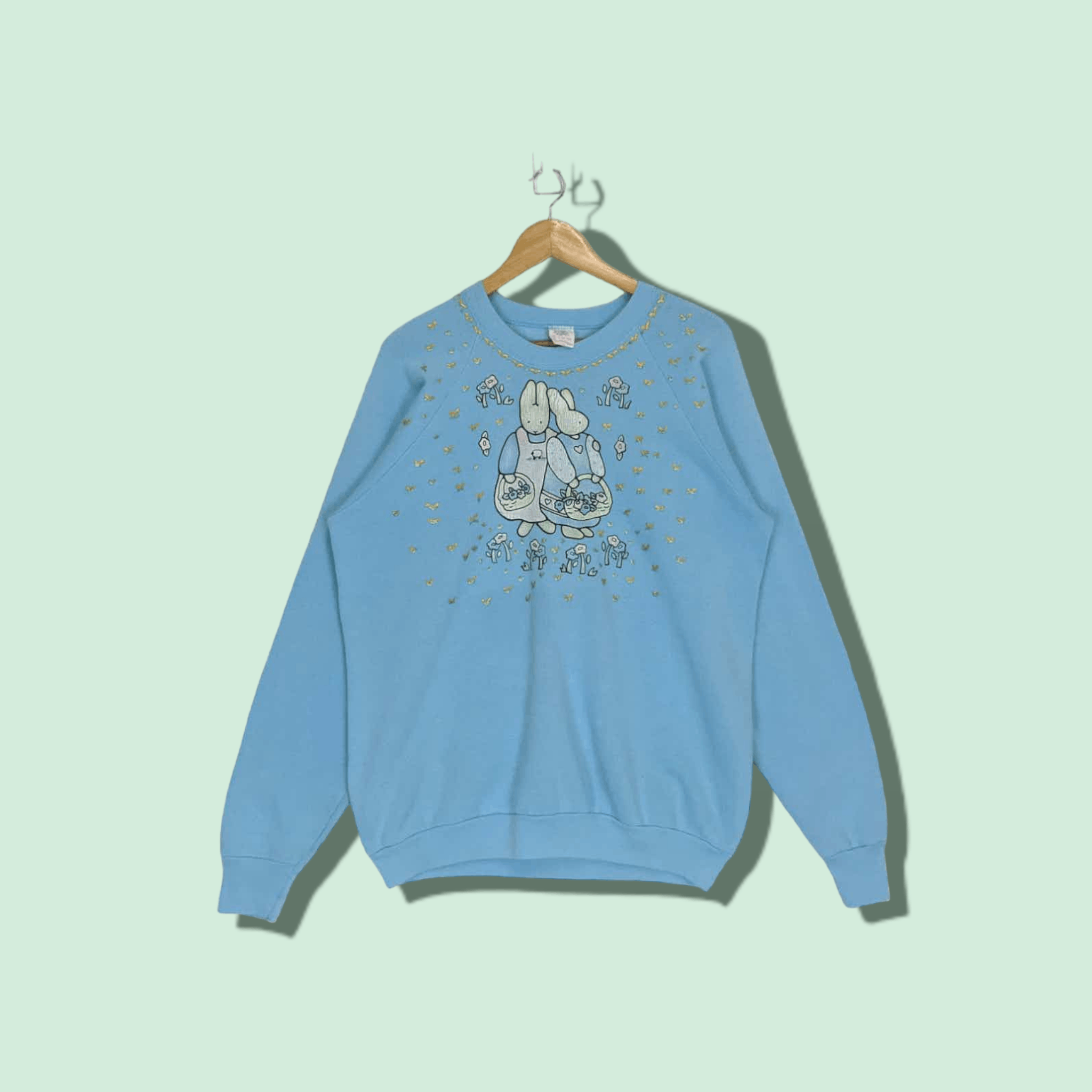 Fruit Of The Loom Vintage 90's FOTL Rabbit Animal Graphic Cartoon Sweatshirt Size US XL / EU 56 / 4 - 1 Thumbnail