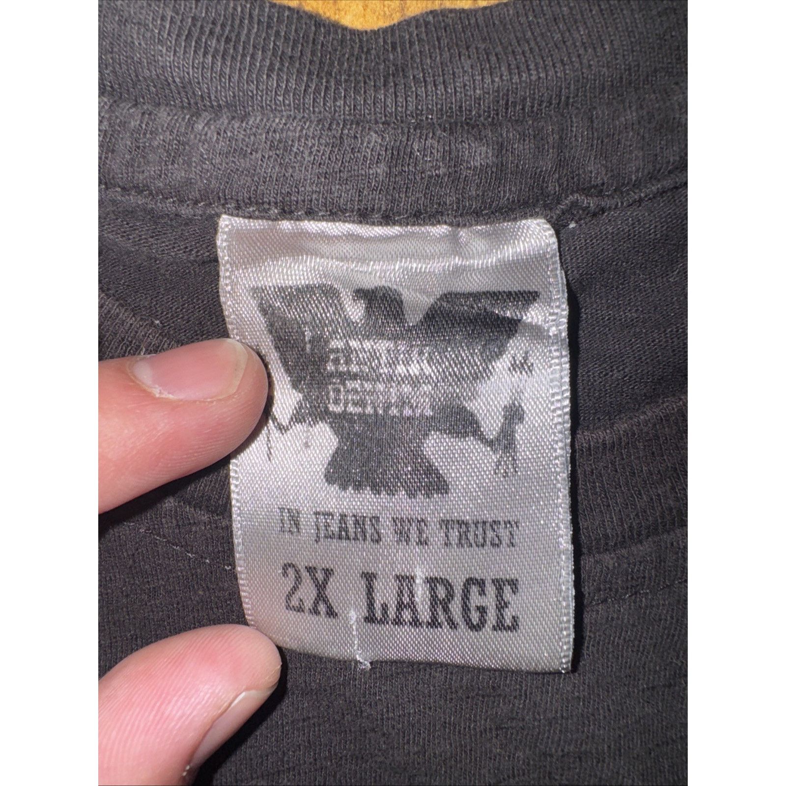 Vintage Vintage Anti Denim Y2K Rhinestone T-Shirt Black XXL 22x29 Size US XXL / EU 58 / 5 - 4 Thumbnail
