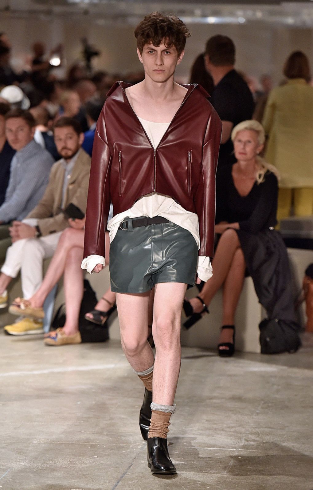 image of Prada Runway - Ss16 Red Rubber Jacket, Men's (Size Small)