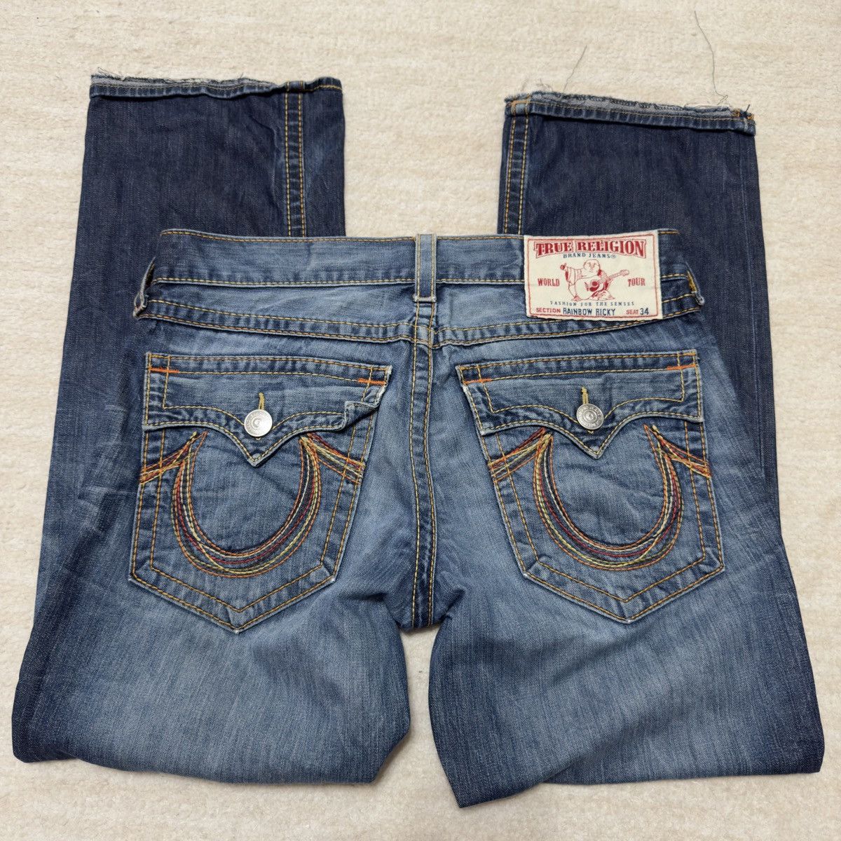 Vintage True Religion Rainbow Ricky Jeans Men's Actual 38x31