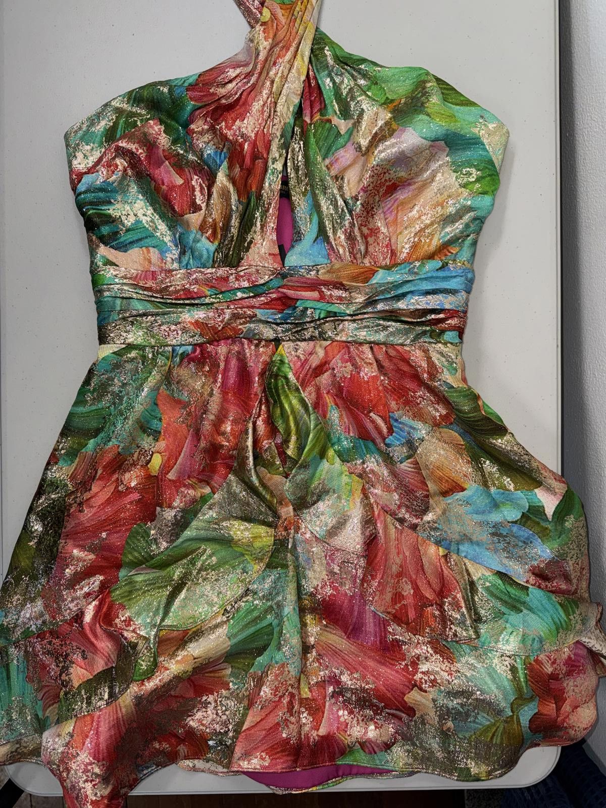 Ramy Brook $565 NWT Ramy Brook Reuben Metallic Halter Minidress Size 12 Size XL / US 12-14 / IT 48-50 - 6 Thumbnail