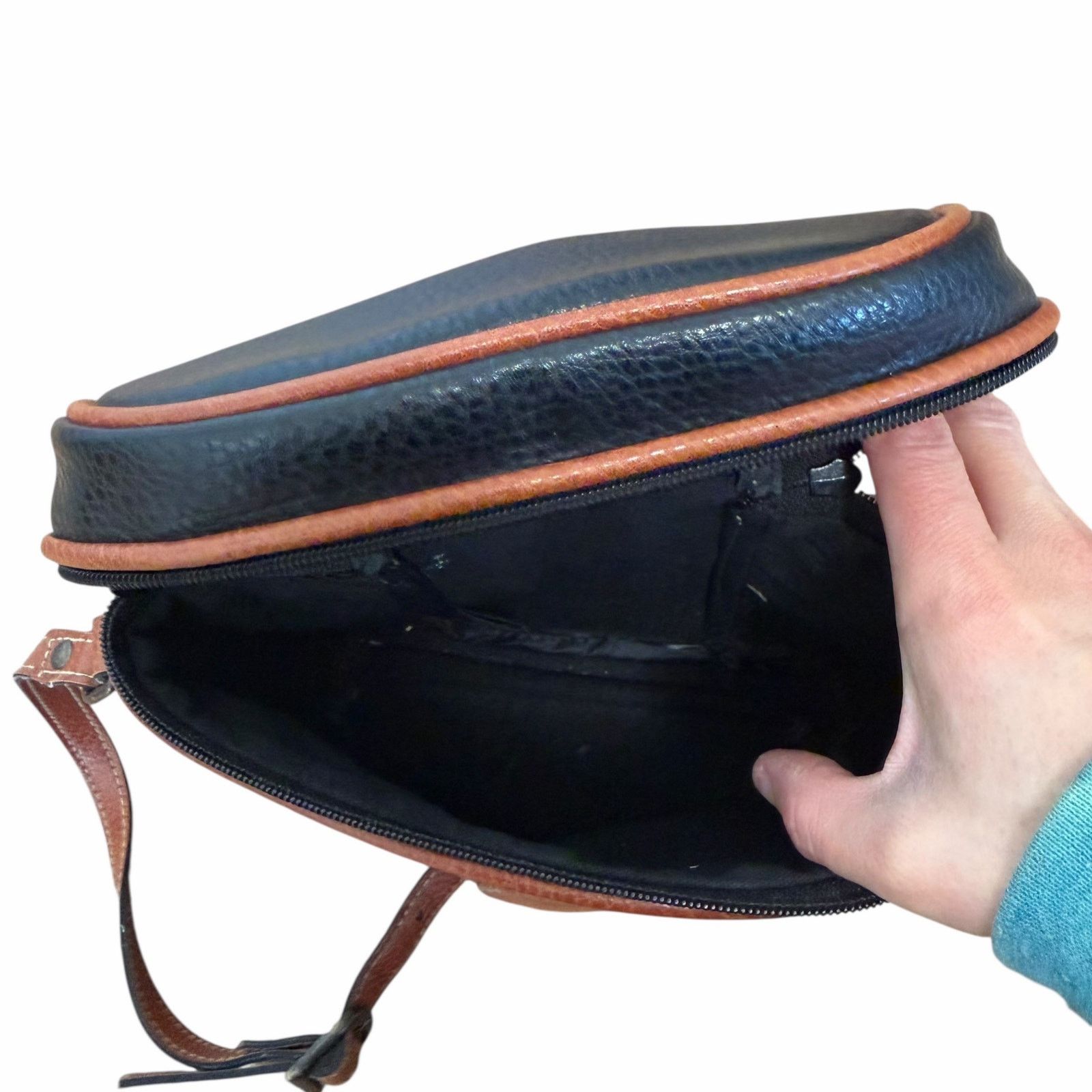 Esprit Vintage Esprit Black Leather Crossbody Bag Size ONE SIZE - 3 Thumbnail