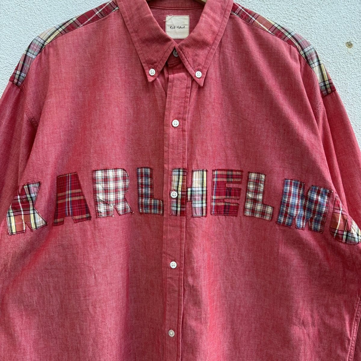 Karl Helmut Vintage Karl Helmut Patchwork Shirt Size US L / EU 52-54 / 3 - 3 Thumbnail