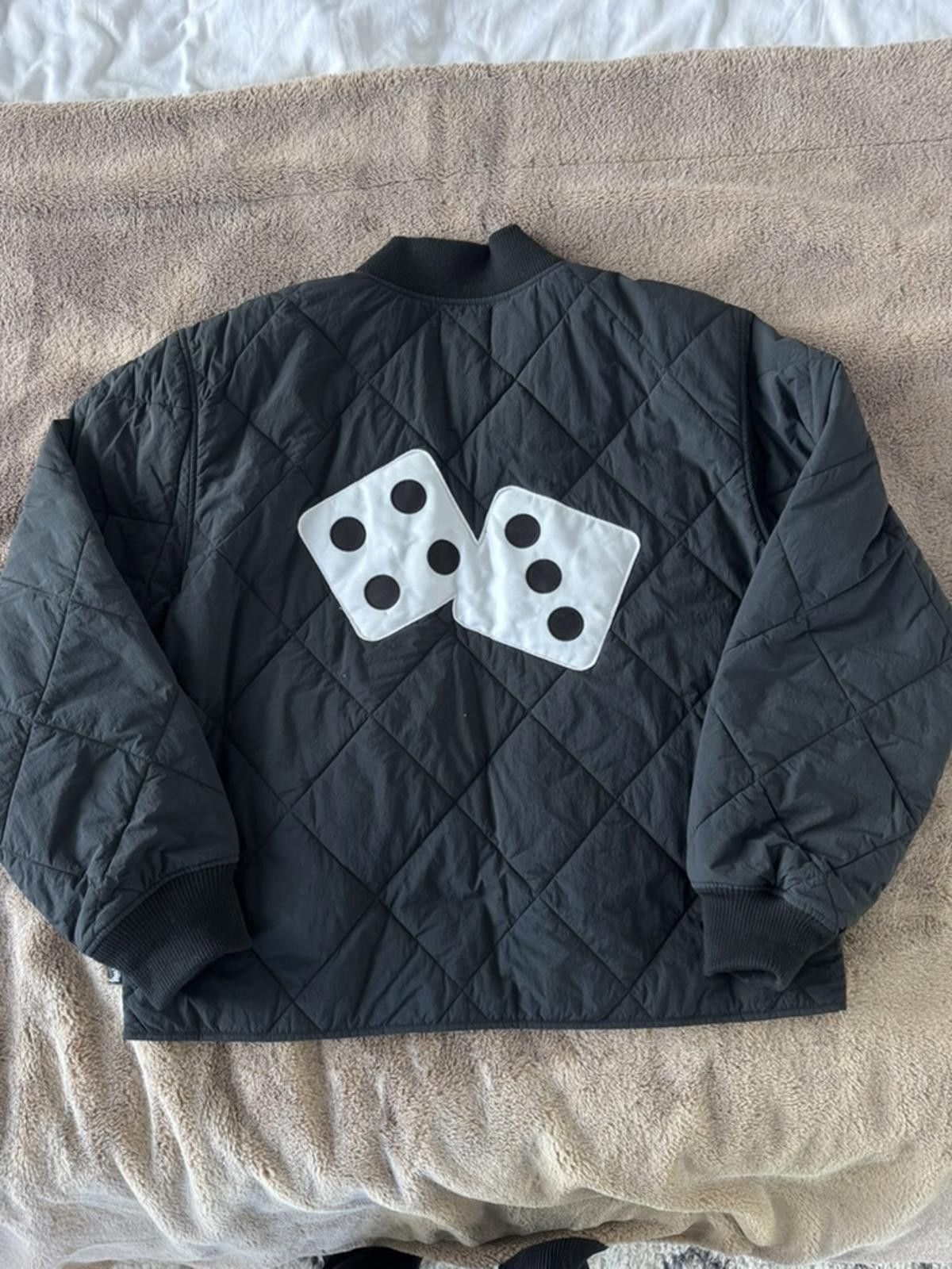 Stussy Stussy Quilted Black Bomber Jacket with Dice Design Size US M / EU 48-50 / 2 - 1 Thumbnail