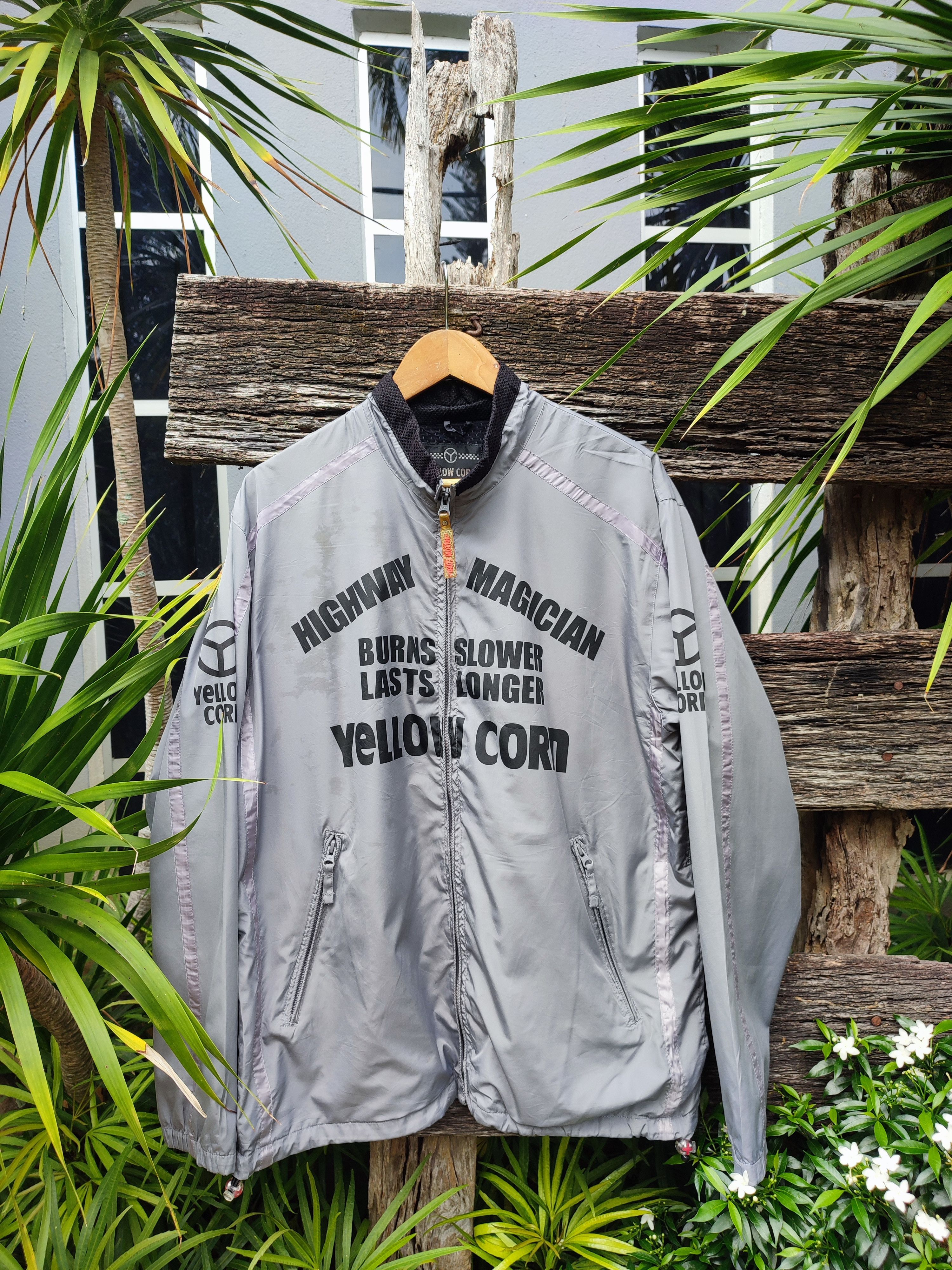 Vintage Yellow Corn Highway Magician Bomber Jacket Yellow