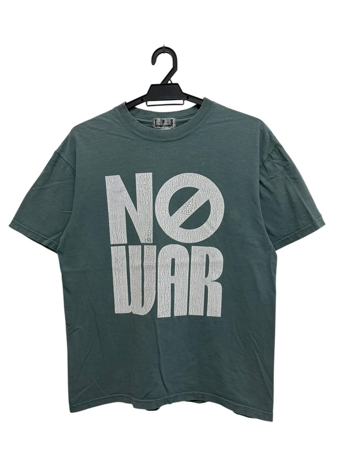 Vintage Y2K T-P-S NO WAR PUNK SLOGAN TEE BEAUTY CRACK FONT DESIGN Size US M / EU 48-50 / 2 - 1 Thumbnail