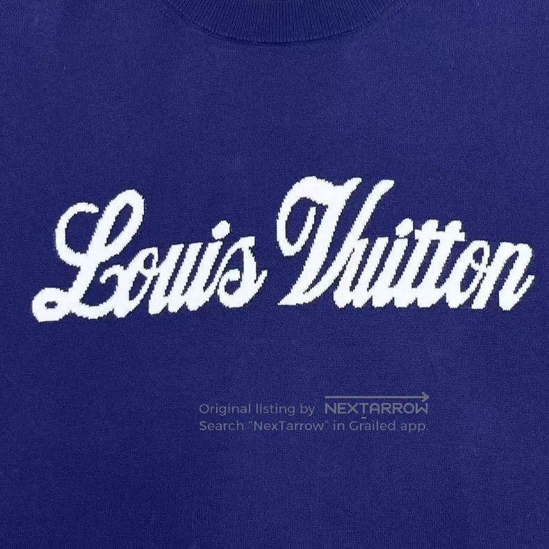 Louis Vuitton Louis Vuitton Blue Embroidered Logo Knit Tee. Size US M / EU 48-50 / 2 - 4 Thumbnail