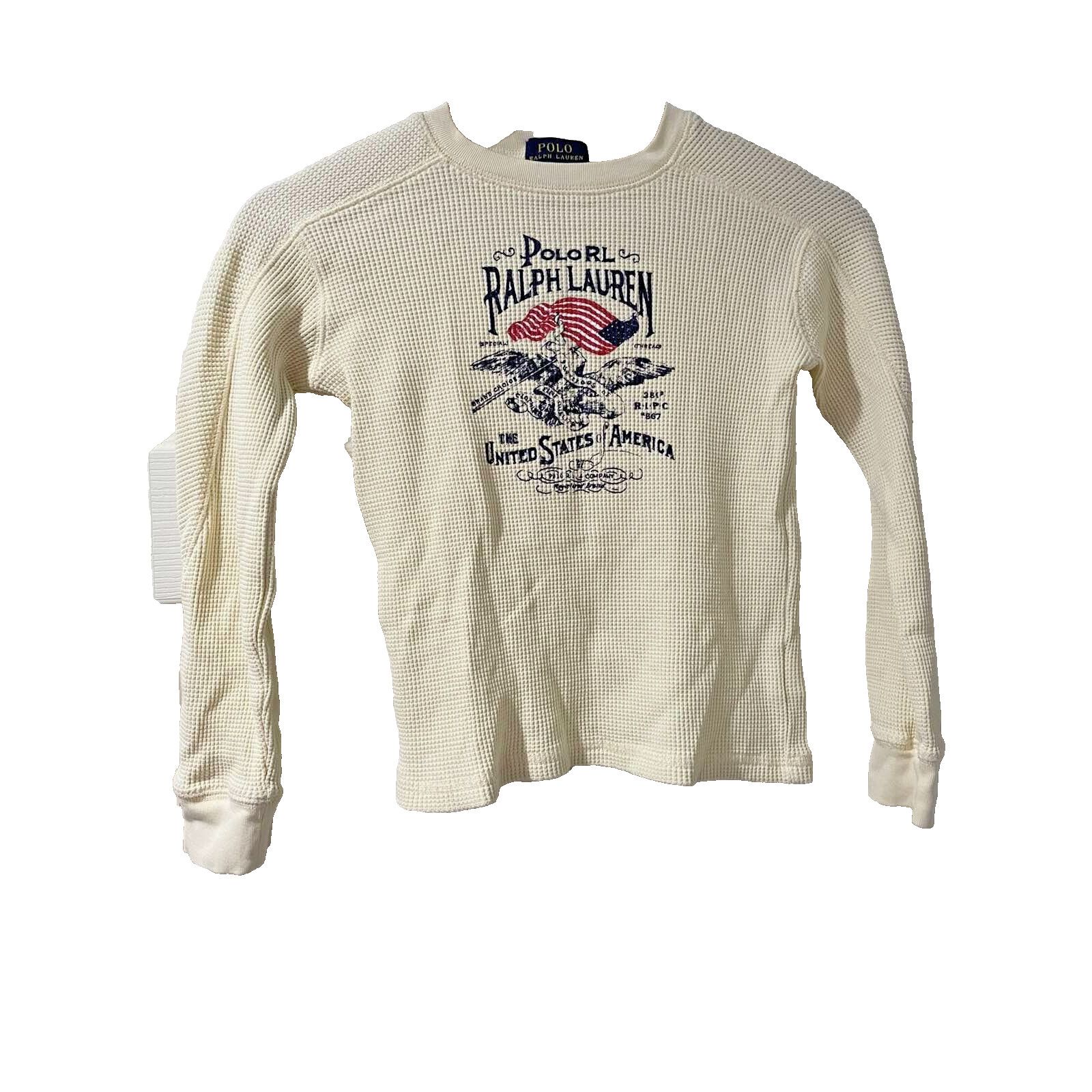 Polo Ralph Lauren Polo Ralph Lauren waffle Thermal Cream Size 6 Cotton A000335 Size US XS / EU 42 / 0 - 1 Thumbnail