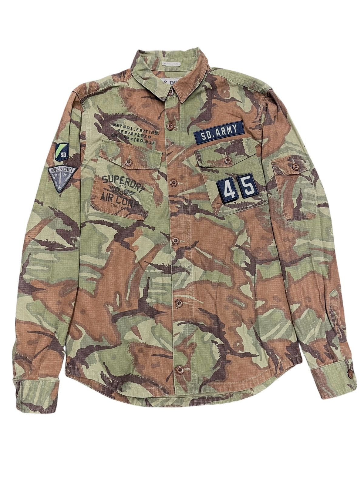 Superdry Superdry Shirt Mens Patrol Edition Military L Camo Air Patch Size US L / EU 52-54 / 3 - 1 Thumbnail