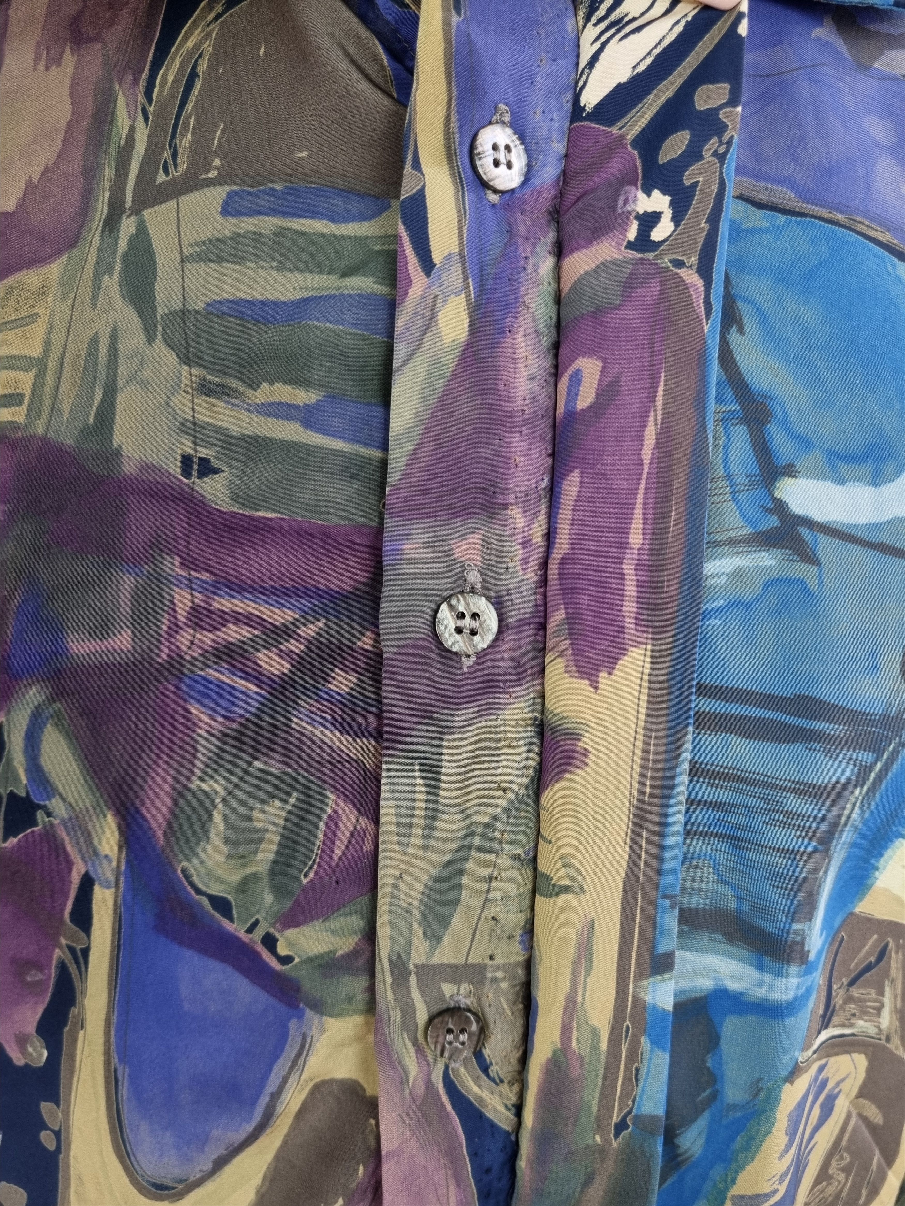 Other 90s Vintage Abstract Design Shirt Feels like SILK Dior Size US XXL / EU 58 / 5 - 11 Thumbnail