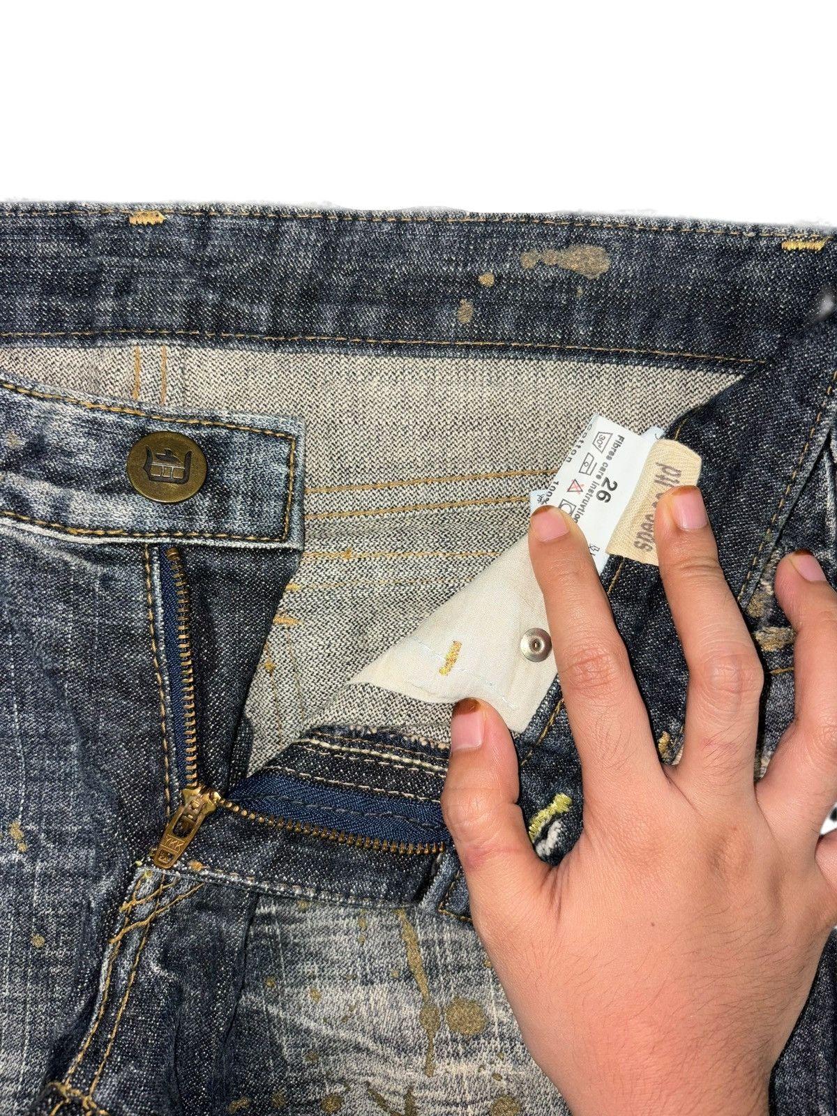 If Six Was Nine Vintage Japanese Brand Distress Low Rise Flare Jeans Size 30" / US 8 / IT 44 - 5 Thumbnail