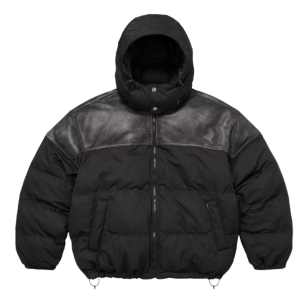 Supreme Supreme leather yoke puffer jacket - 25FW Size US XL / EU 56 / 4 - 1 Thumbnail