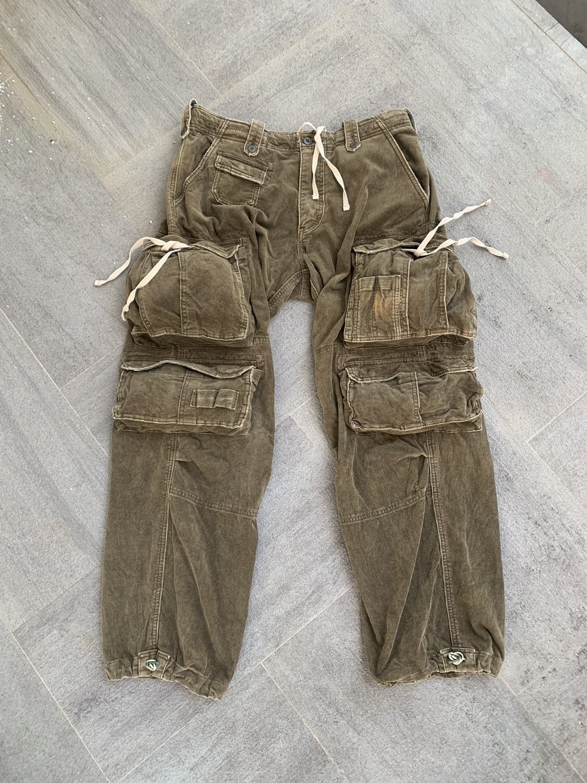 If Six Was Nine Corduroy Multipocket Baggy Cargo Pants Size US 36 / EU 52 - 4 Thumbnail