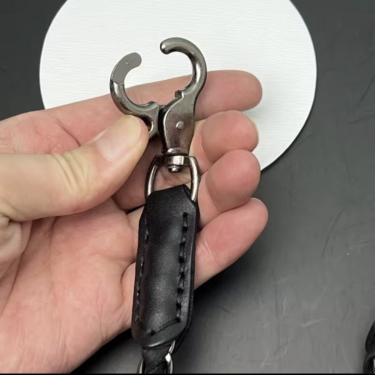 Jewelry Genuine Leather Biker Keychain Jeans Chain Size ONE SIZE - 4 Thumbnail