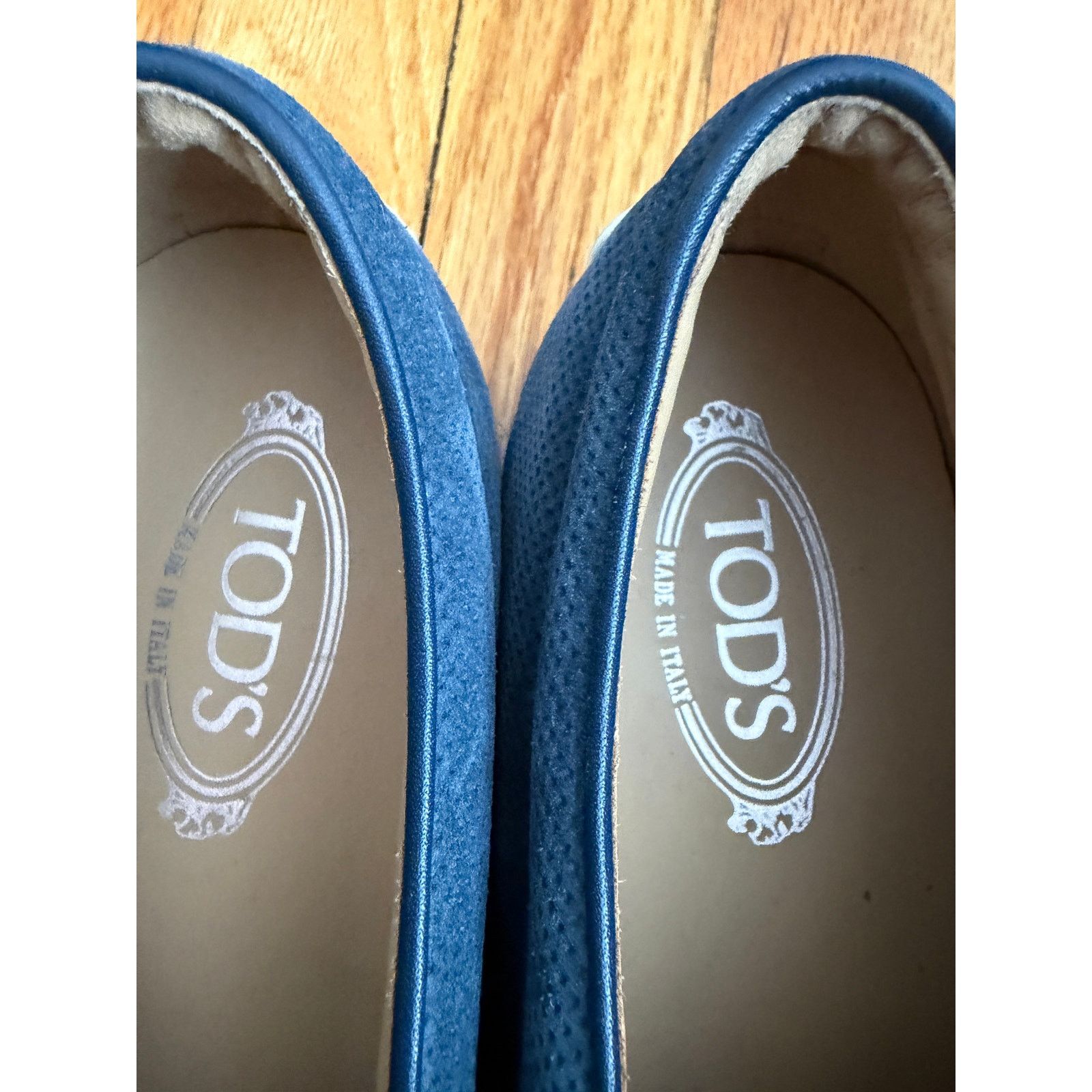 Tod's Tod's Blue Suede Slip-On Espadrille Loafer Size US 10 / EU 43 - 5 Thumbnail