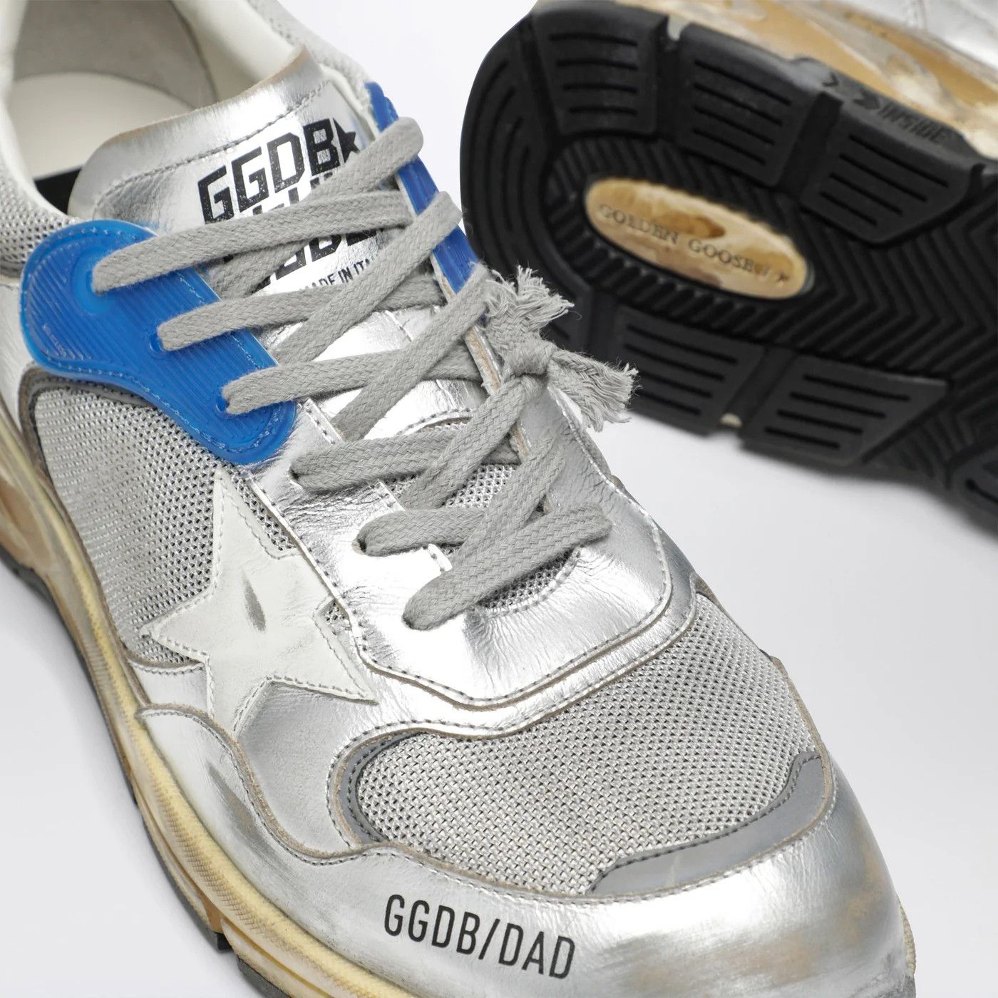 Golden Goose o1d2blof0426 Dad-Star Low- Top Sneakers in Silver Size US 13 / EU 46 - 5 Thumbnail