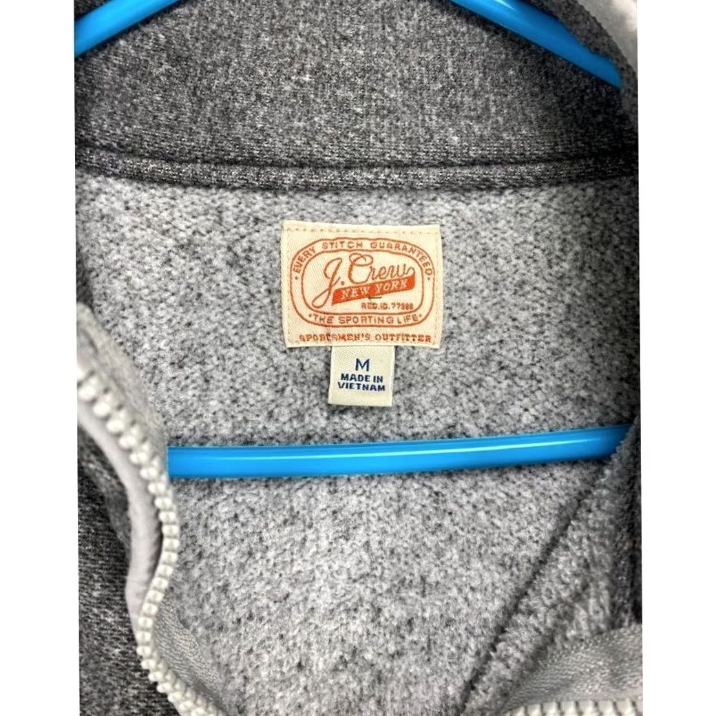Vintage J Crew Quarter Zip Pullover Sweatshirt Heather Gray Men's Size Medium Polyester Size US M / EU 48-50 / 2 - 4 Thumbnail