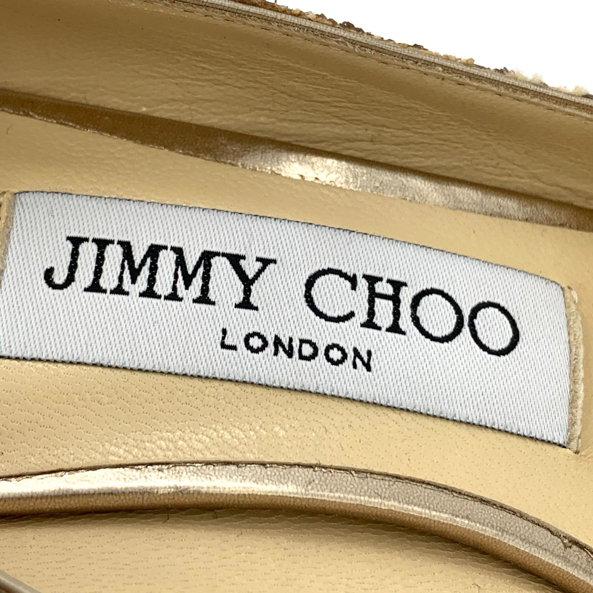 Jimmy Choo Jimmy Choo Gold Sparkling Stiletto Heels (Size 35) Size US 5 / IT 35 - 2 Thumbnail