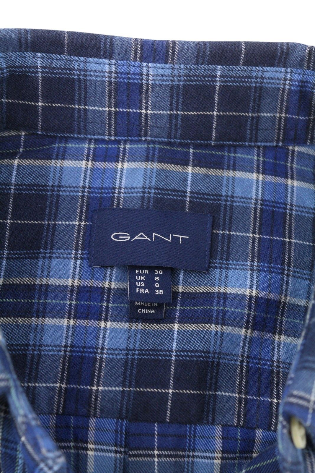 Gant FLANNEL CHECK EU36 Blue Button-Down Plaid Shirt 85125 Size S / US 4 / IT 40 - 6 Thumbnail