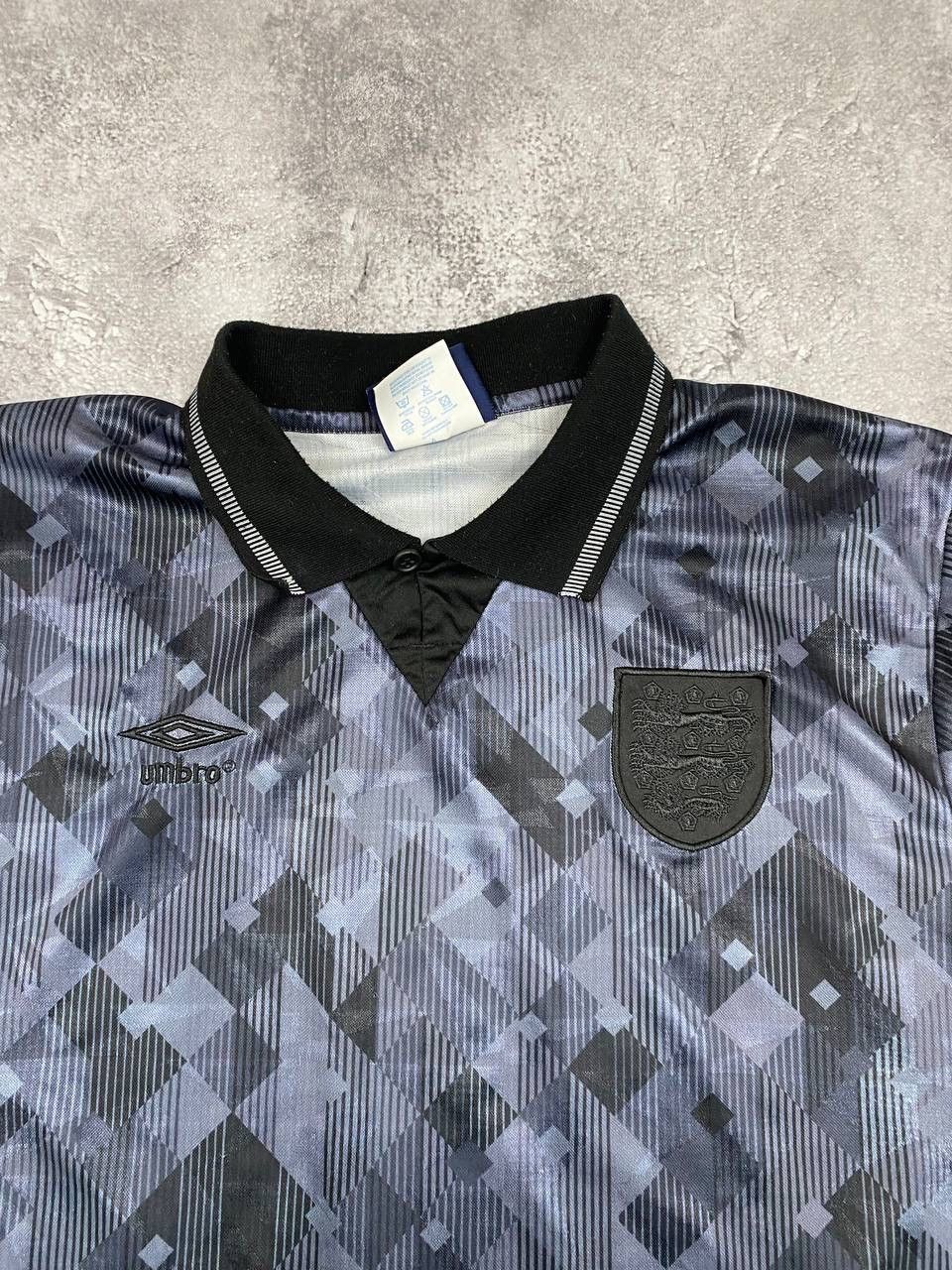 Umbro Umbro Men Polyester England 1990 Third Shirt Retro Blue Size US L / EU 52-54 / 3 - 3 Thumbnail