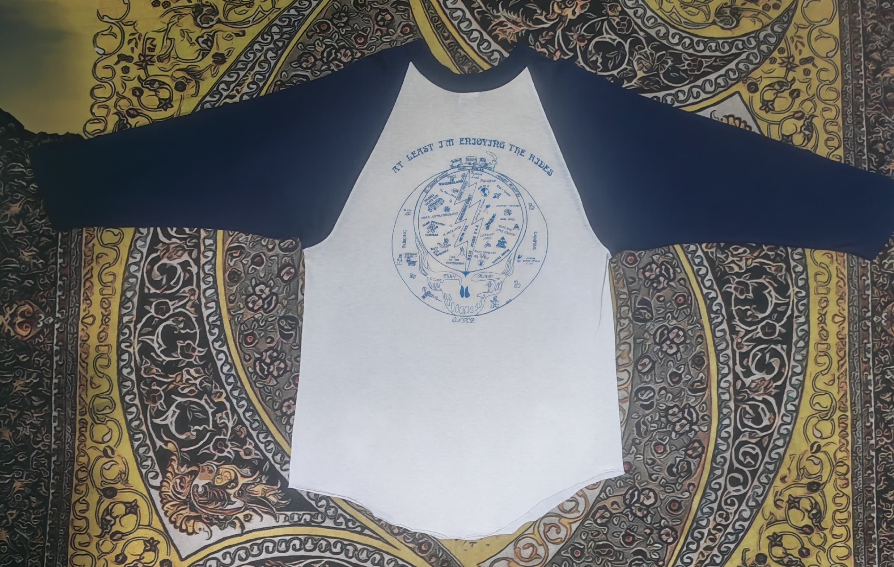 Vintage Vintage Deadheadland Raglan Tee USA Made Graphic 3/4 Sleeve Size US S / EU 44-46 / 1 - 2 Thumbnail
