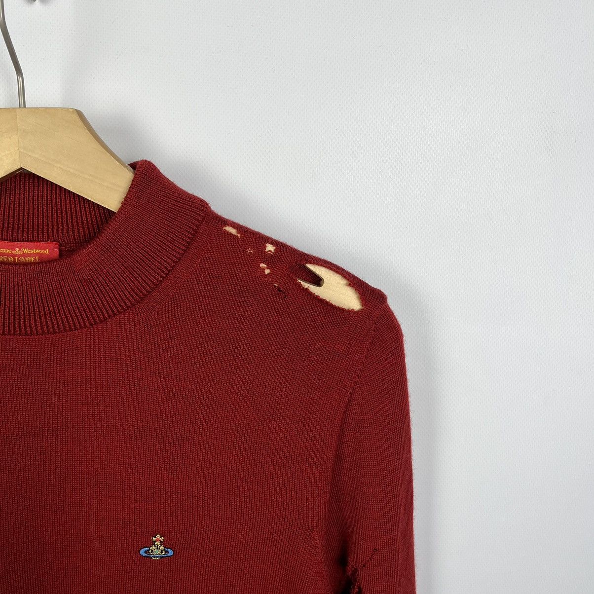 Vivienne Westwood Vivienne Westwood Red Label Distressed Wool Sweater Size L / US 10 / IT 46 - 15 Thumbnail