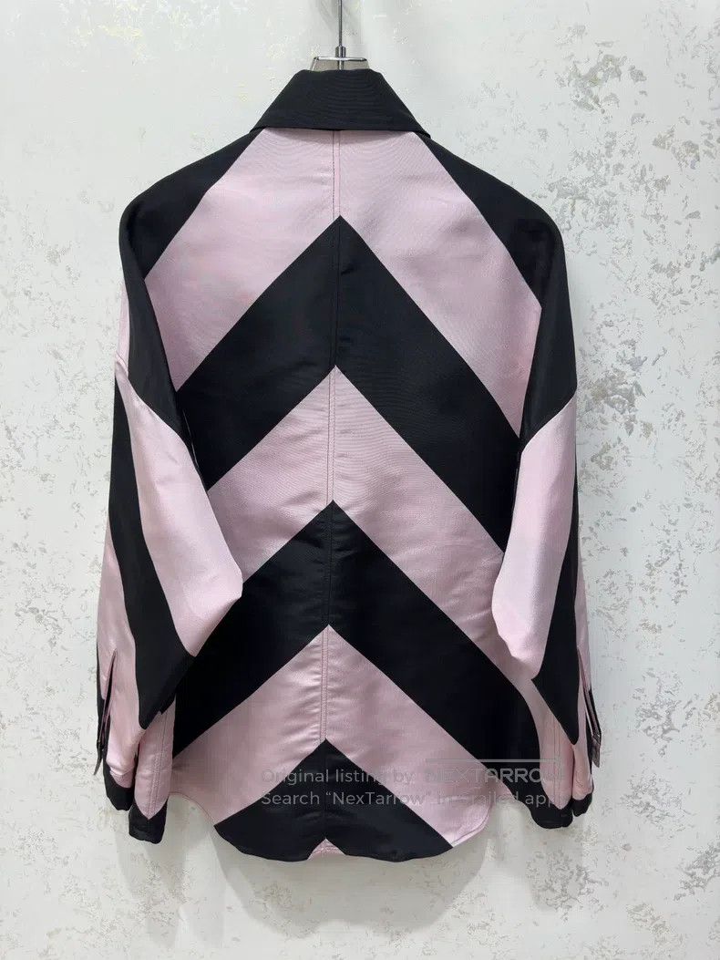 Valentino Valentino Pink and black color-blocked mulberry silk shirt Size XS / US 0-2 / IT 36-38 - 2 Thumbnail