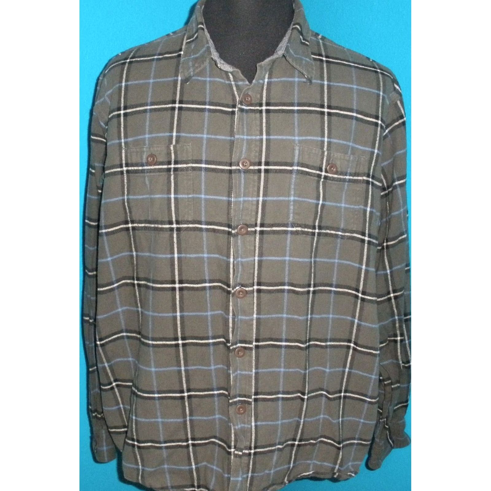 Wrangler WRANGLER Shirt Plaid Button-Up Long Sleeve XL Men’s Flannel Midweight Casual Workwear Fall Winter Size US XL / EU 56 / 4 - 2 Thumbnail