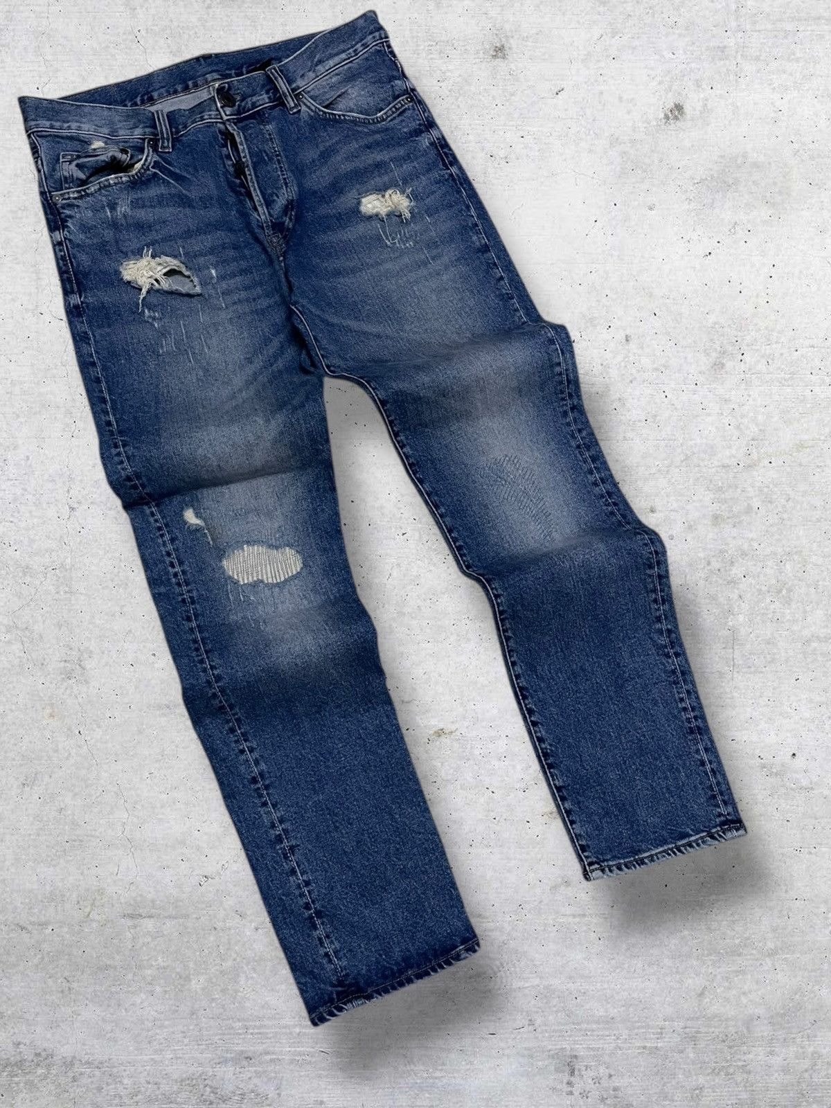 Japanese Brand VINTAGE JAPAN DESIGNER DENIM DISTRESSED STREETWEAR STYLE 90S Size US 33 - 2 Thumbnail