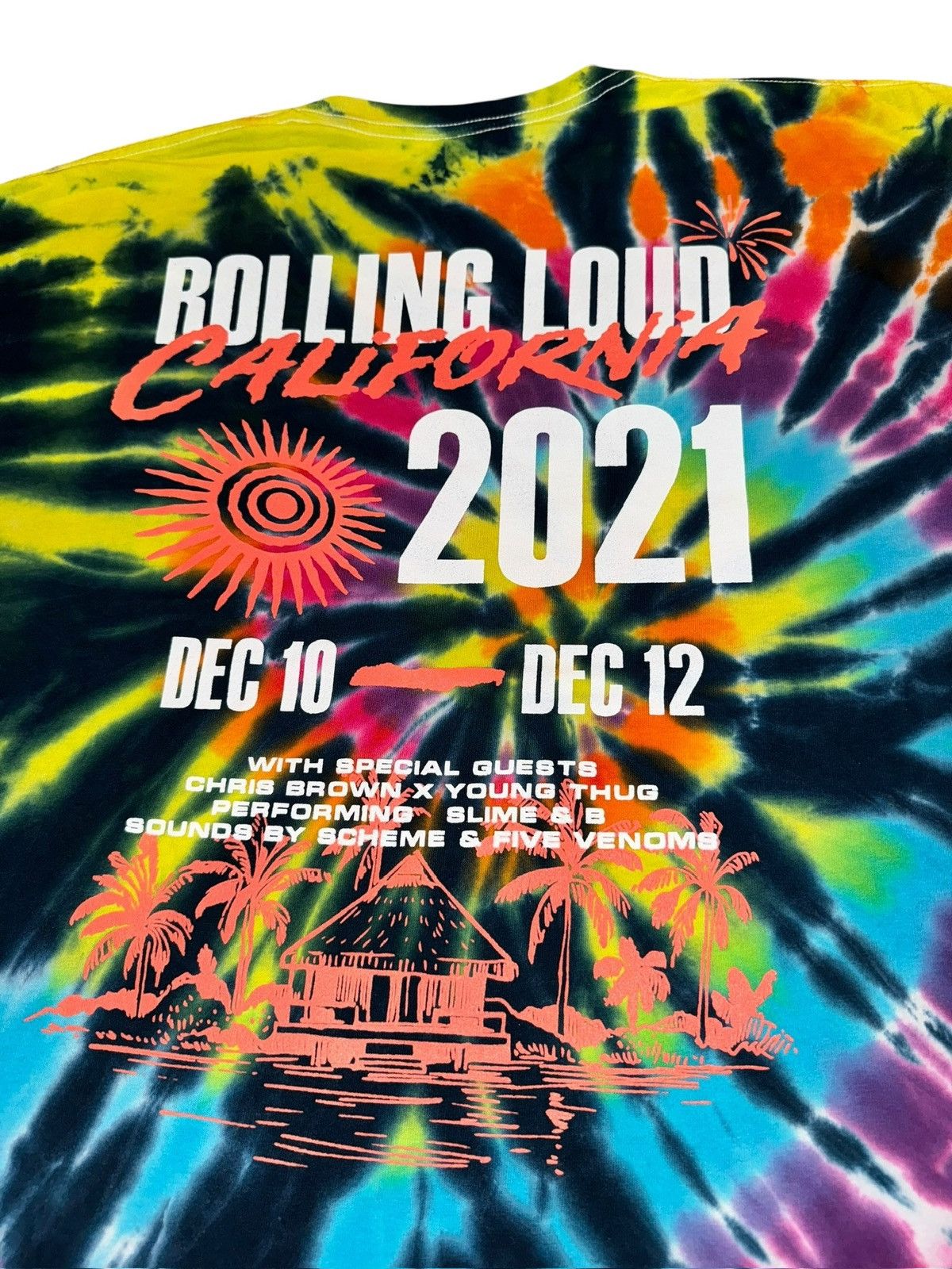 Band Tees rolling loud 2021 tie-dye california concert tee Size US L / EU 52-54 / 3 - 5 Thumbnail