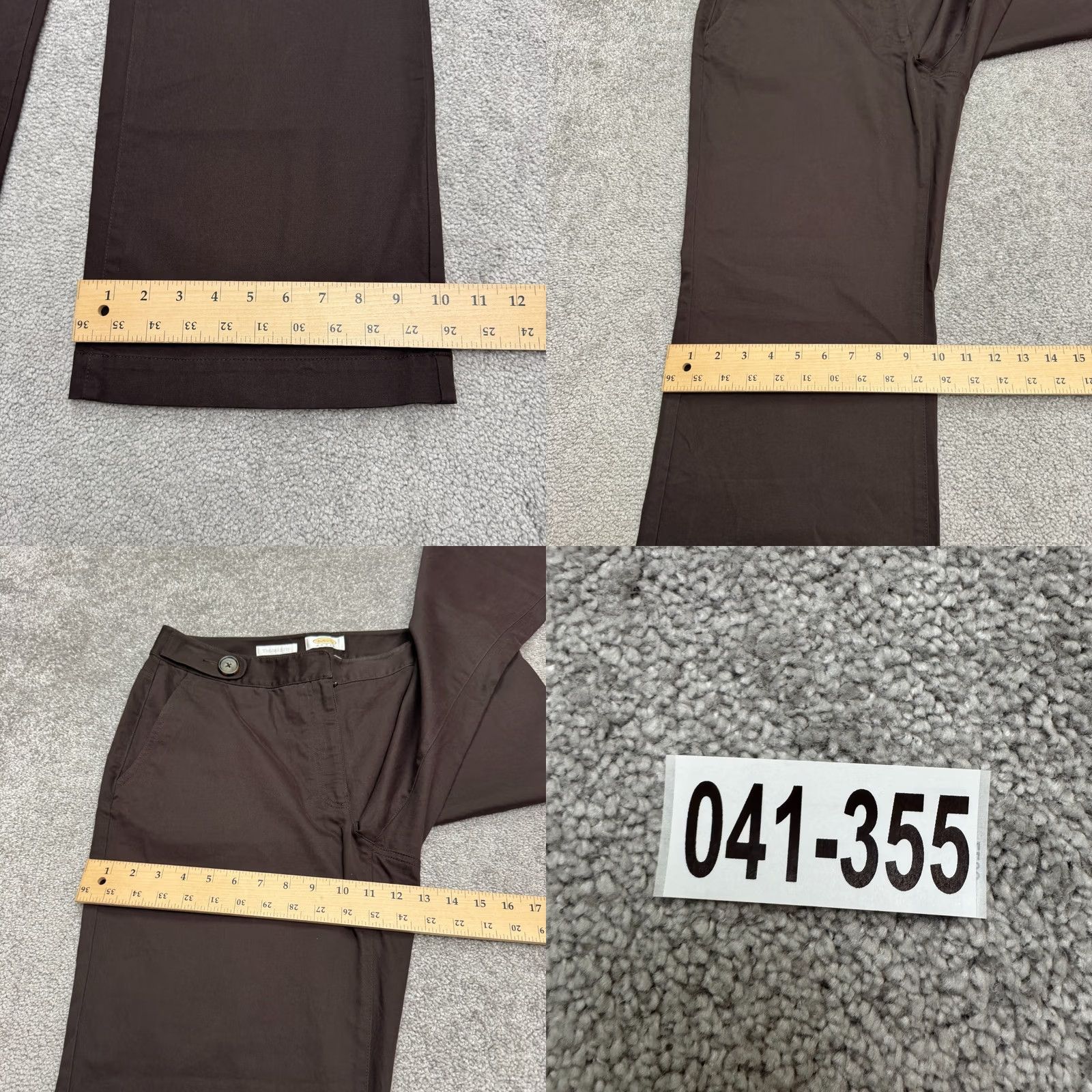 Talbots Talbots Dress Pants Womens 12W Brown Cotton Stretch Flared Leg High Rise Slim Inseam 31 In Size 34" / US 12 / IT 48 - 10 Thumbnail