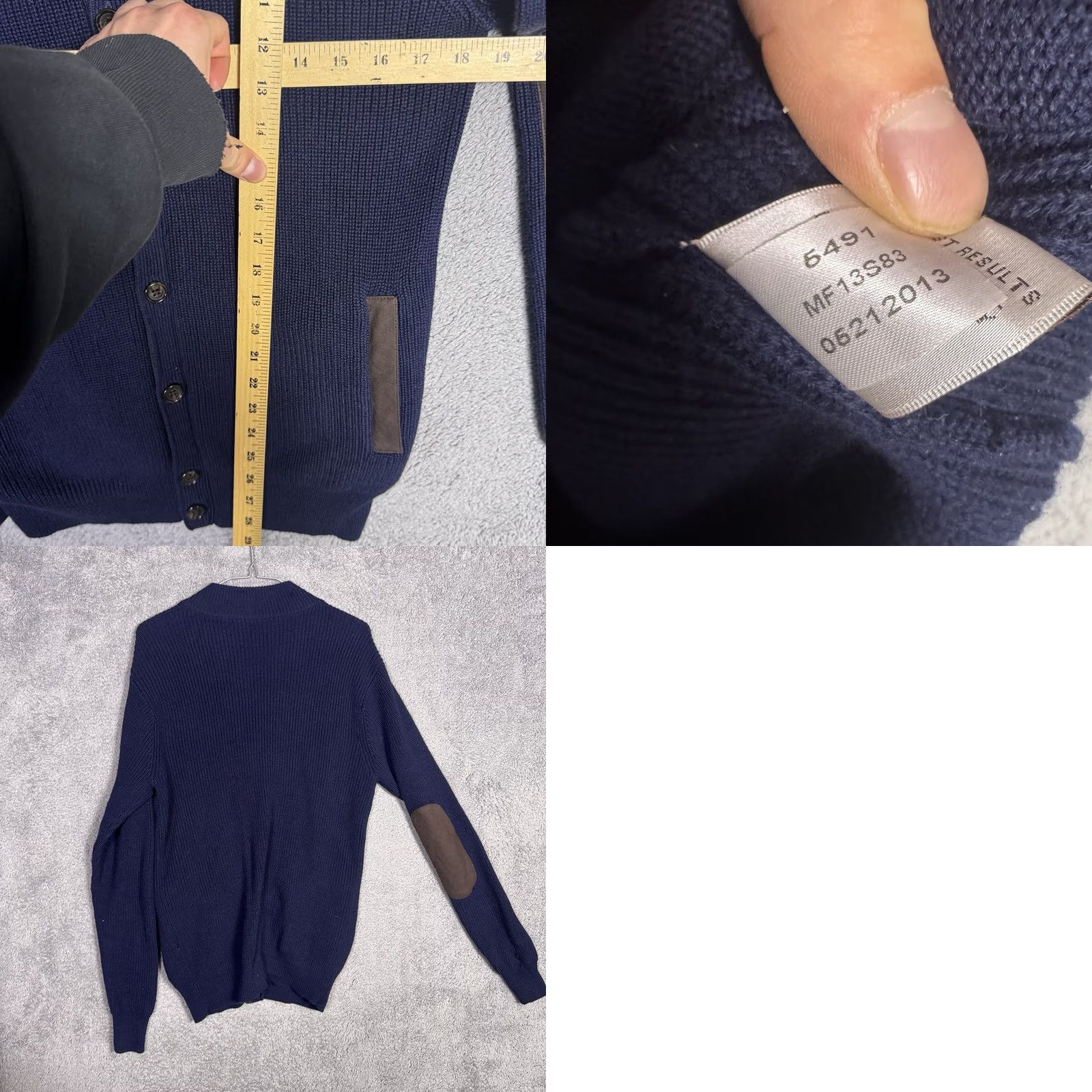 Peter Millar Peter Millar Cardigan Sweater Men S Chunky Knit Elbow Suede Patches Wool Blend Cardigan Socks? Size US S / EU 44-46 / 1 - 8 Thumbnail