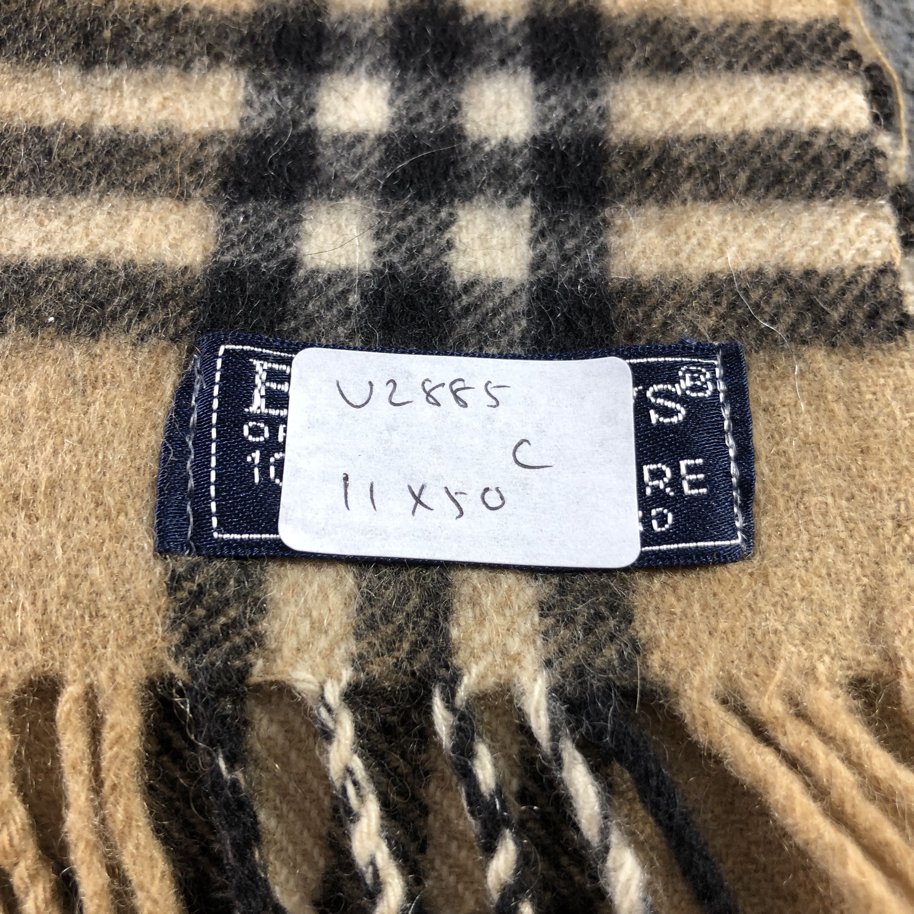 Burberry Burberry Tan Nova Check Cashmere Scarf Muffler V2885 Size ONE SIZE - 5 Thumbnail