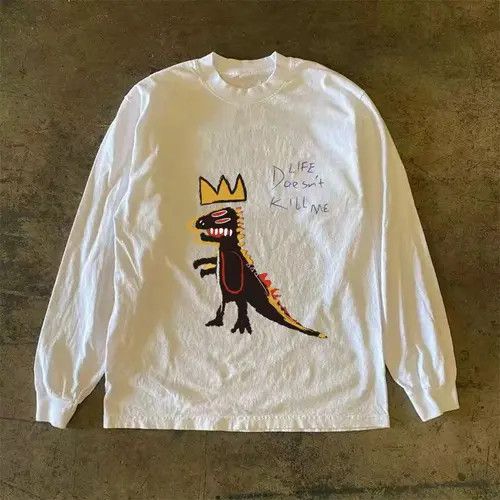 Other Dinosaur pattern casual retro cotton long sleeve t-shirt Size US L / EU 52-54 / 3 - 3 Thumbnail