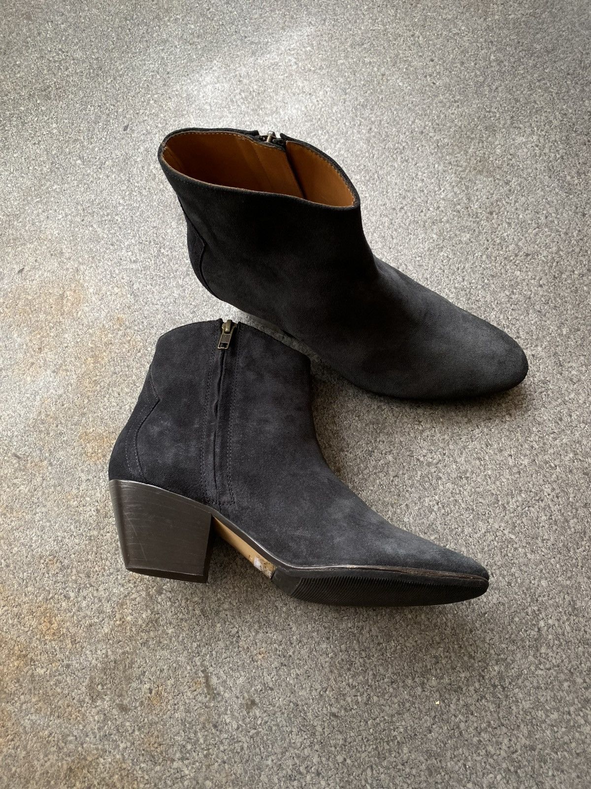 Isabel Marant × Isabel Marant Etoile × Vintage Isabel Marant Dacken $660 Suede Heel Western Cowboy Boots Size US 8 / IT 38 - 2 Thumbnail