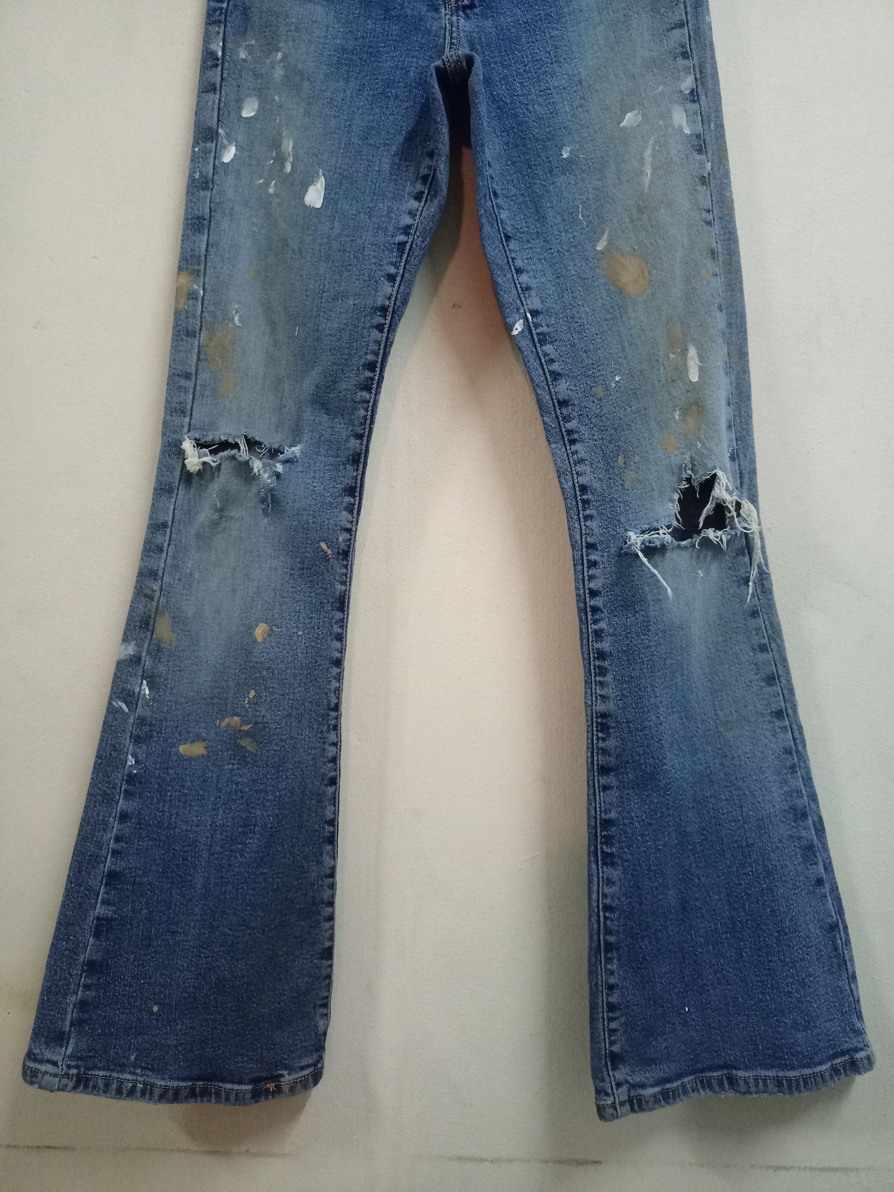 Levi's Vintage 90s Levis 519 Low Rise Paint Splatter Flared Jeans Size 27" / US 4 / IT 40 - 6 Thumbnail