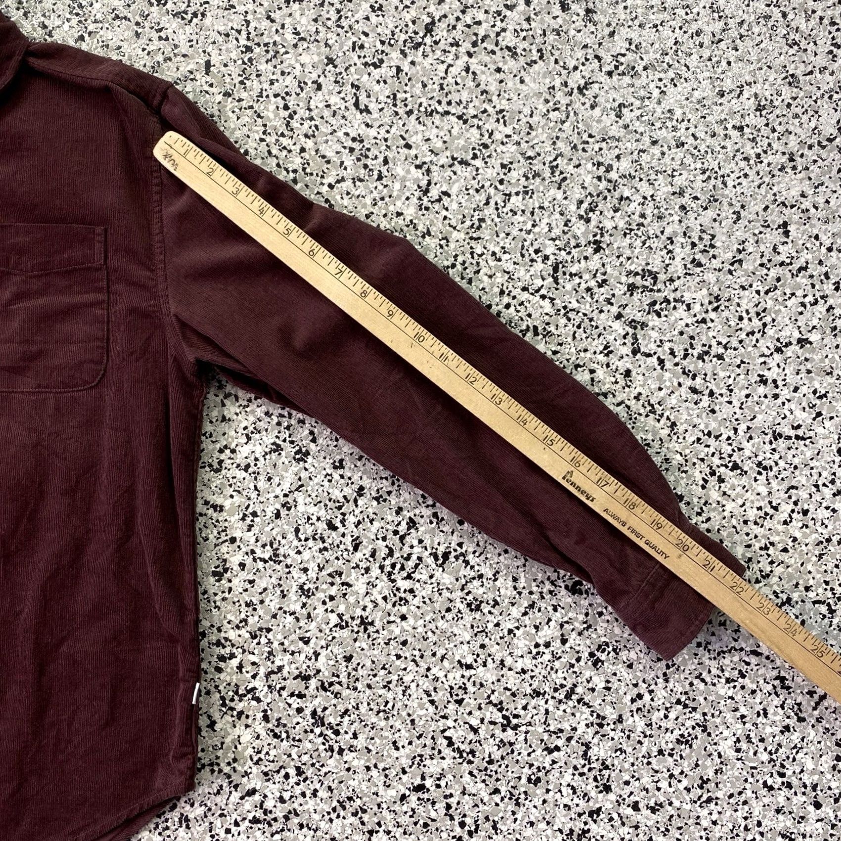Katin Katin Mens Corduroy Button Up Shirt Burgundy Long Sleeve Regular Small Button Pockets Casual Workwear Mens Size US S / EU 44-46 / 1 - 3 Thumbnail