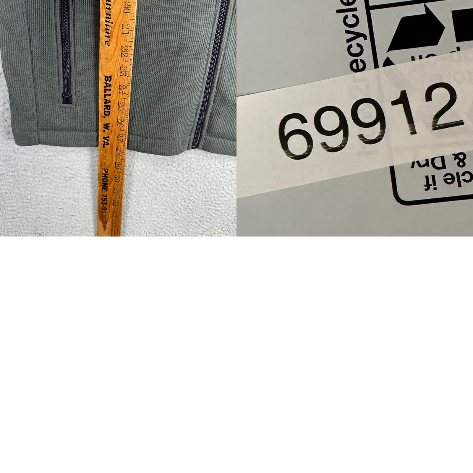 Vintage Tailor Vintage Full Zip Jacket Mens Large Dark Grey Fleece Lined Pockets Winter Outdoor Casual Clothing Size US L / EU 52-54 / 3 - 8 Thumbnail