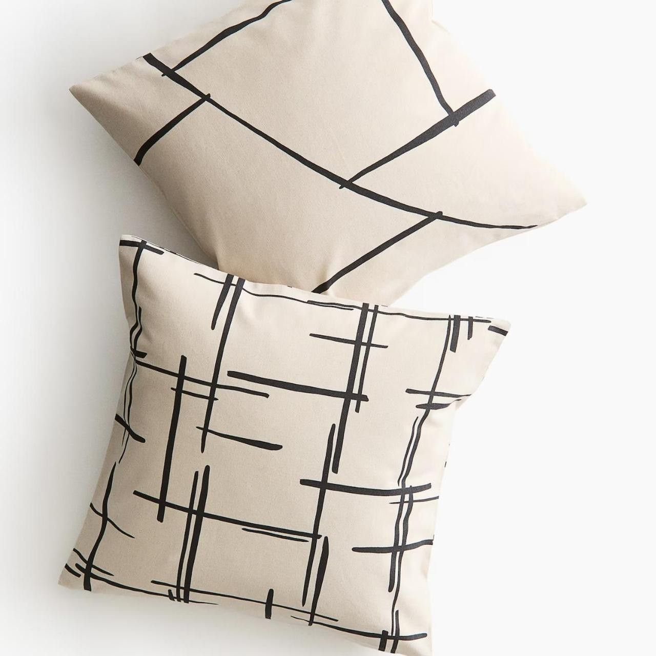 H&M Hm Home Square Cotton Plaid Size ONE SIZE - 1 Thumbnail