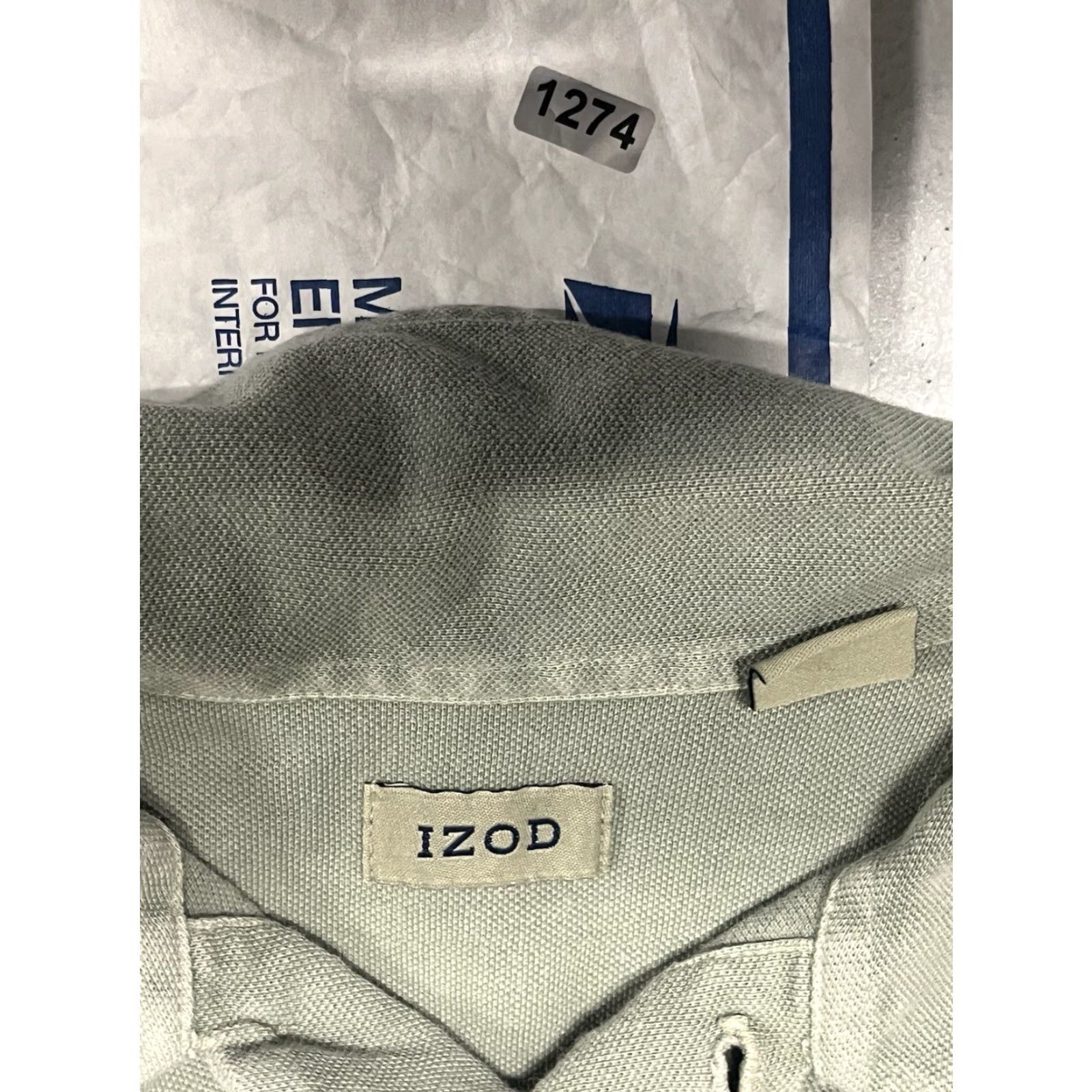 Izod Mens IZOD Polo Shirt Large Striped Cotton Polyester Size US L / EU 52-54 / 3 - 8 Thumbnail