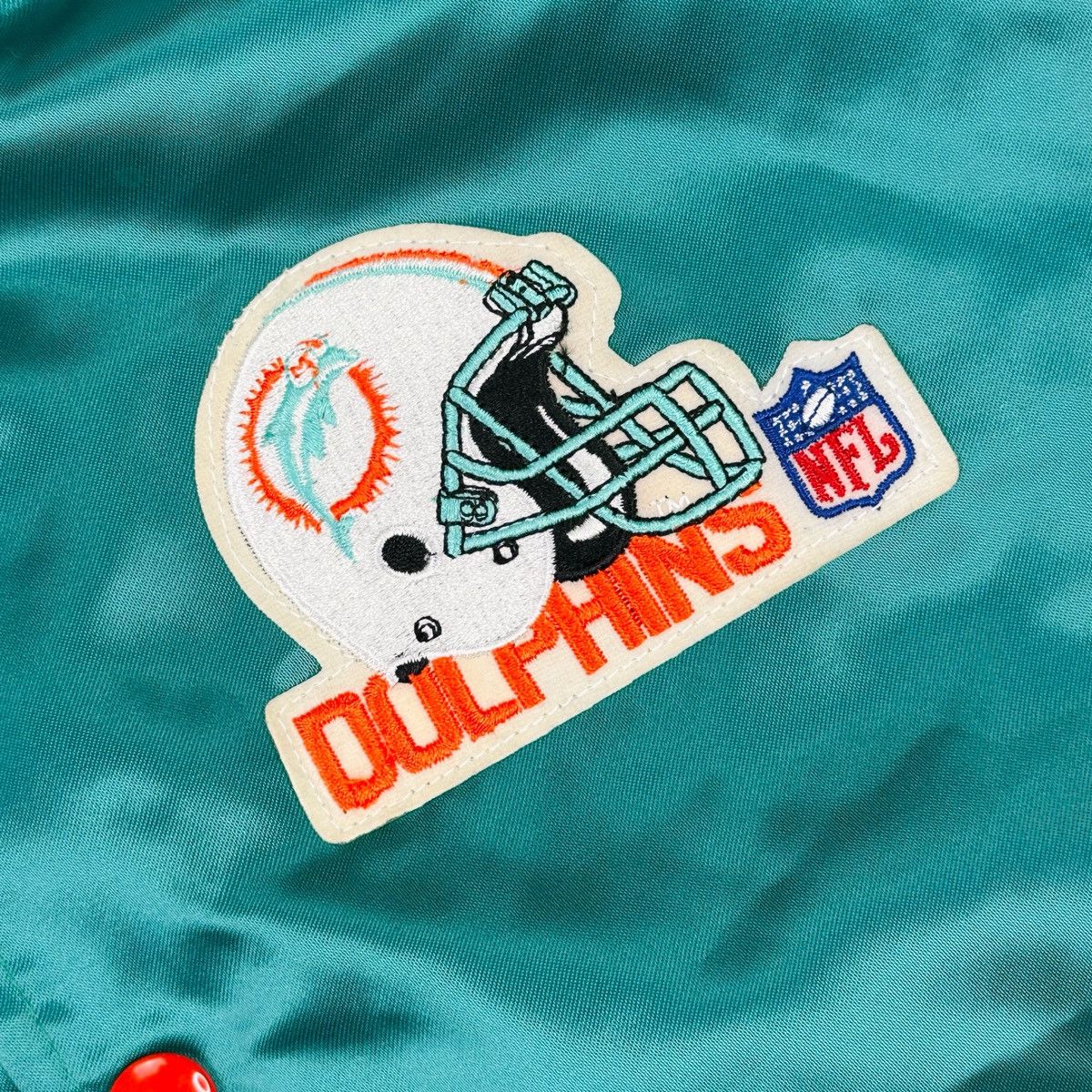 Swingster Vintage Swingster NFL Miami Dolphins Satin Bomber Jacket Size US M / EU 48-50 / 2 - 2 Thumbnail